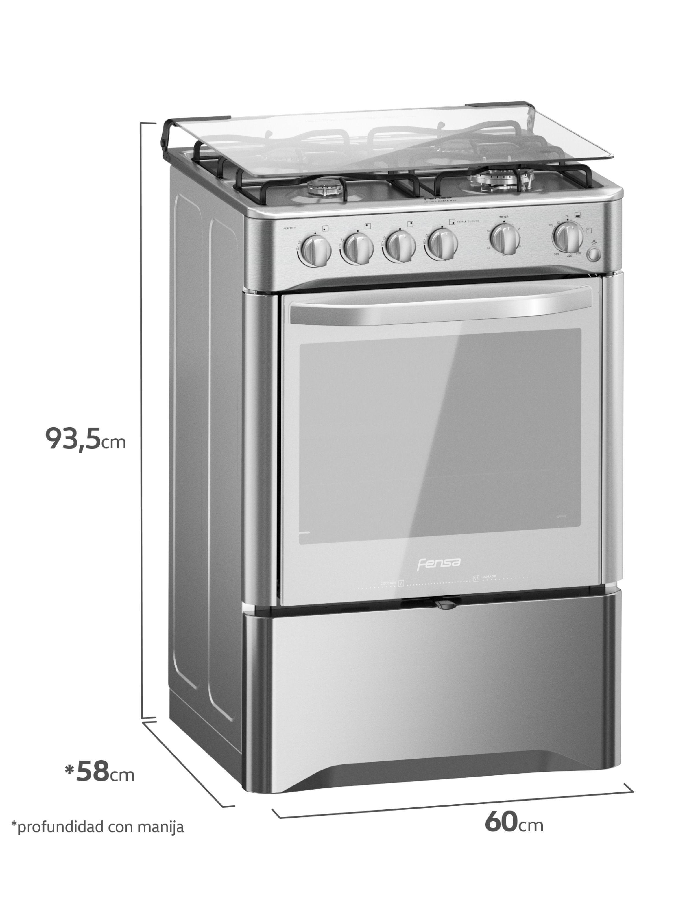 Cocina a Gas 4 Platos Fensa Triple Llama FCR 91+ T-1