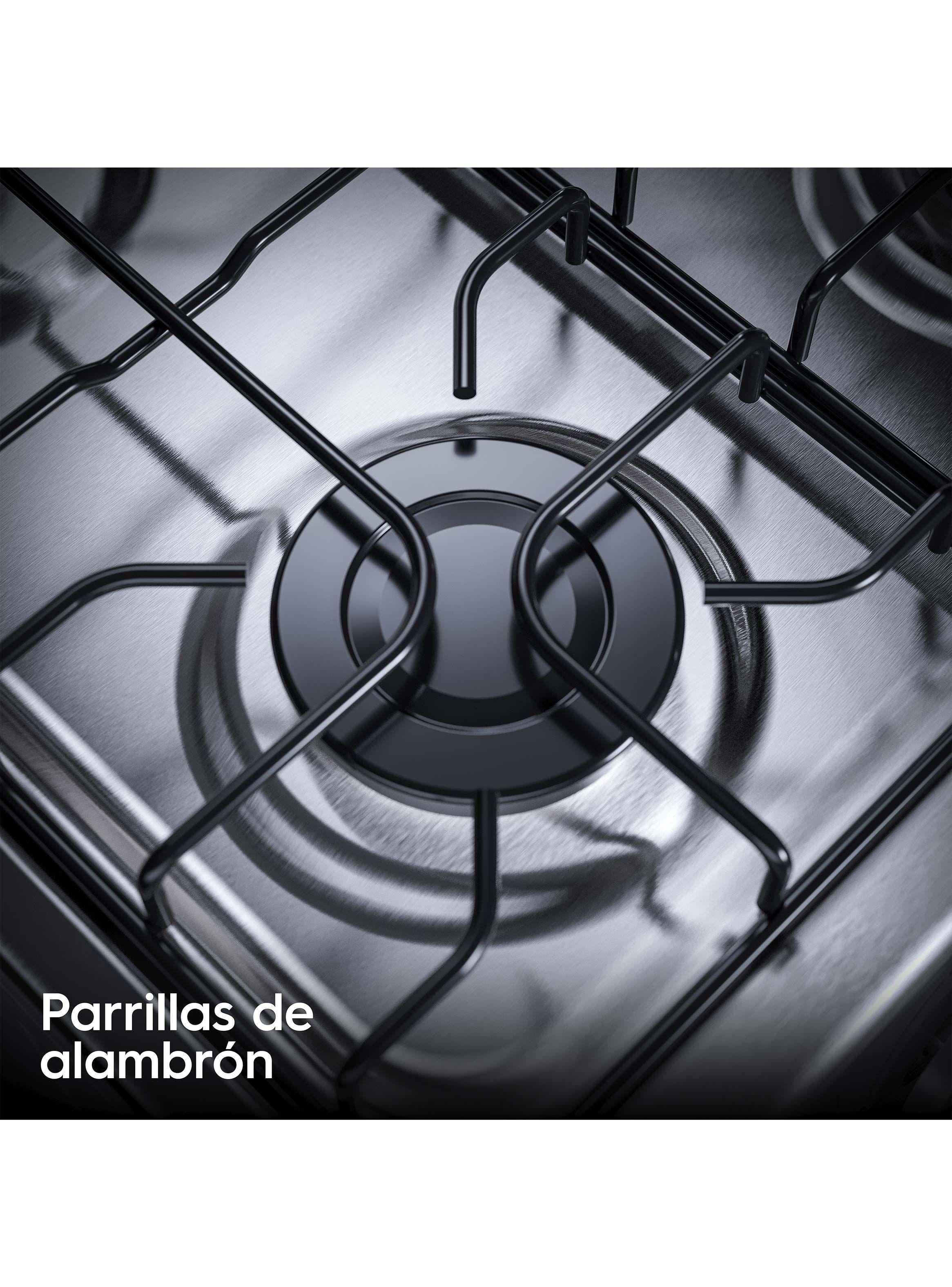 Cocina a Gas 4 Platos LimpiaFácil y Parrillas Alambrón FM4ES-5