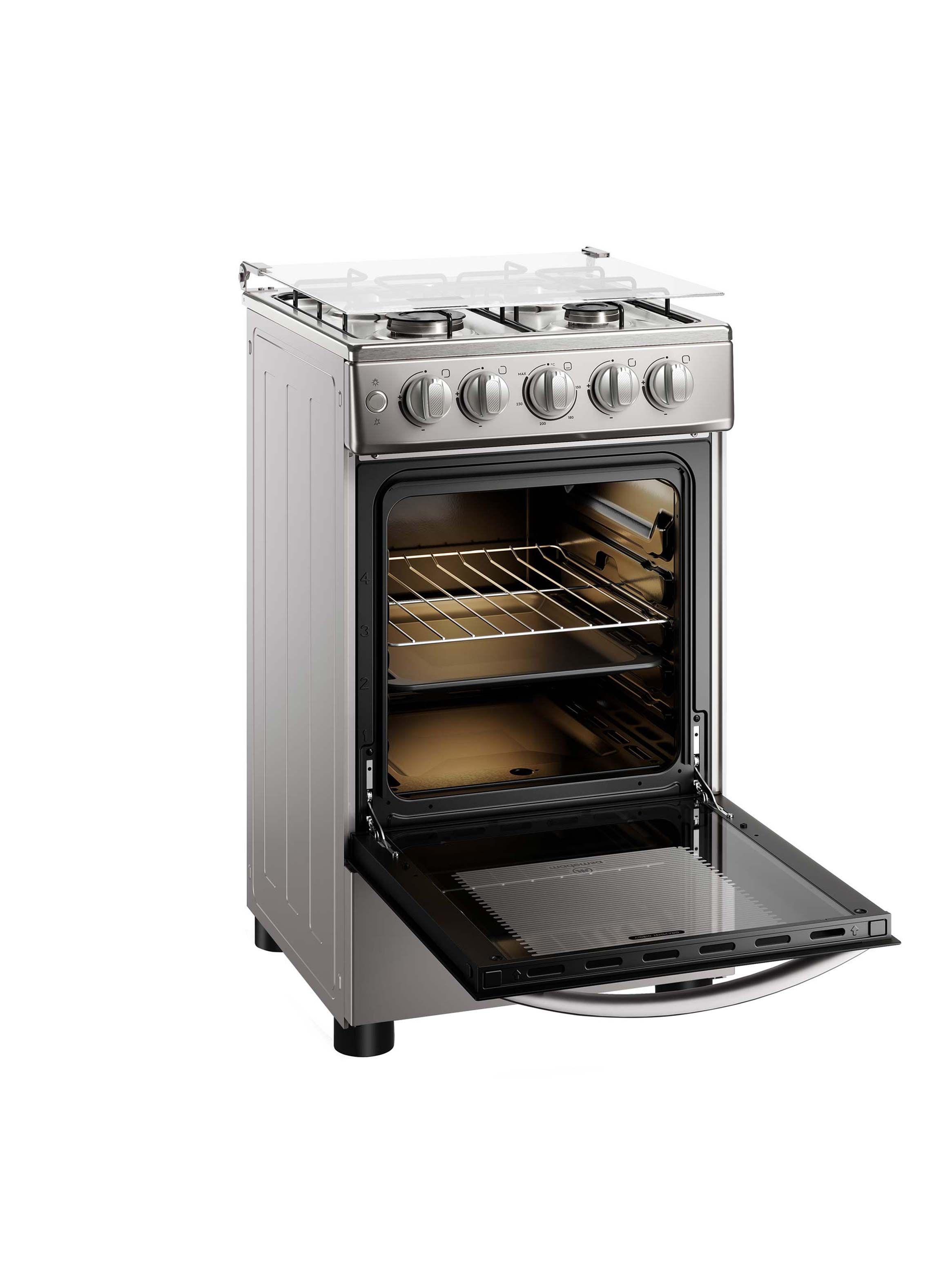 Cocina a Gas 4 Platos LimpiaFácil y Parrillas Alambrón FM4ES-4