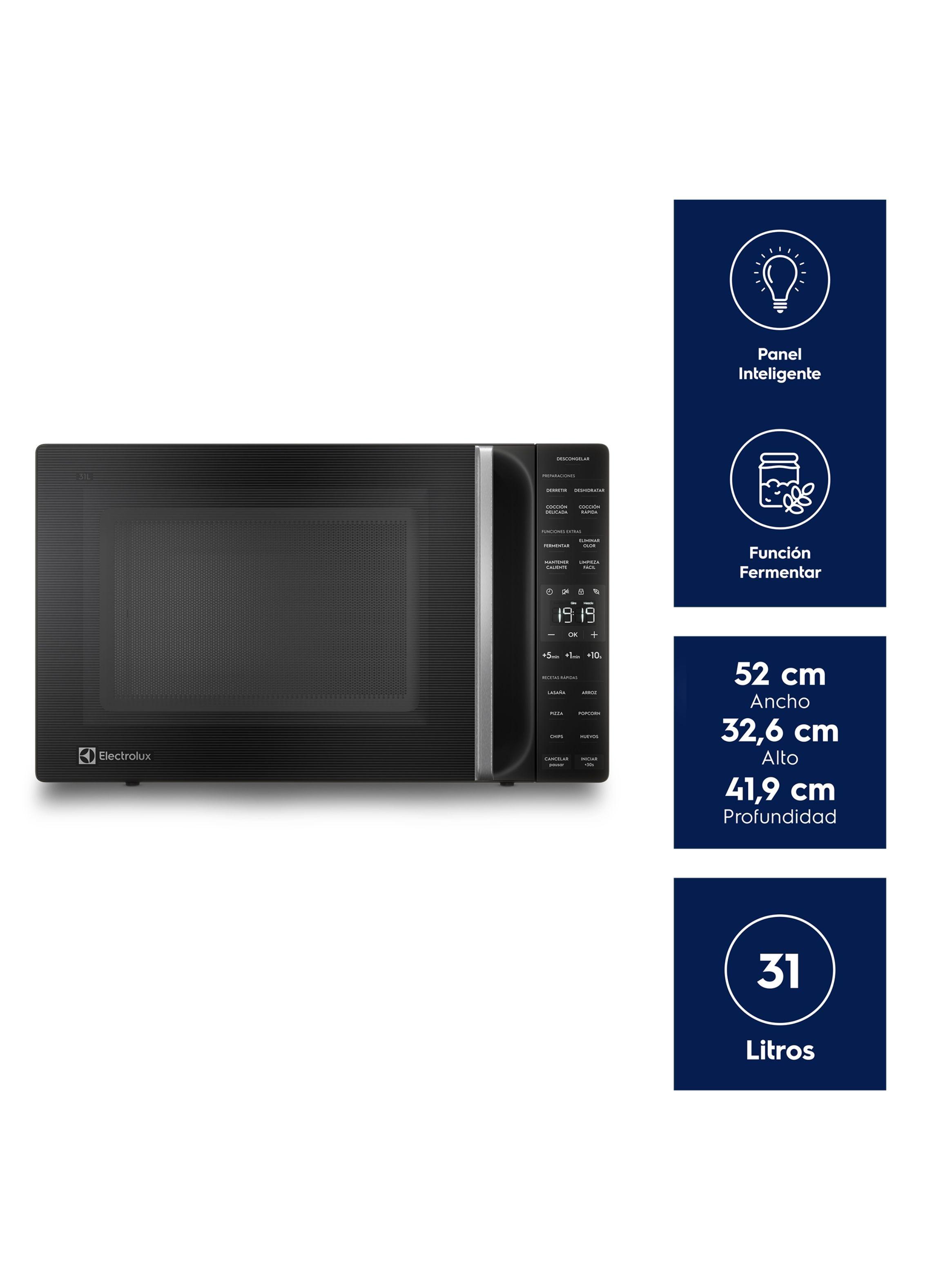 Microondas Electrolux 31 Litros Digital Descongelamiento Asistido ME31N Negro-2