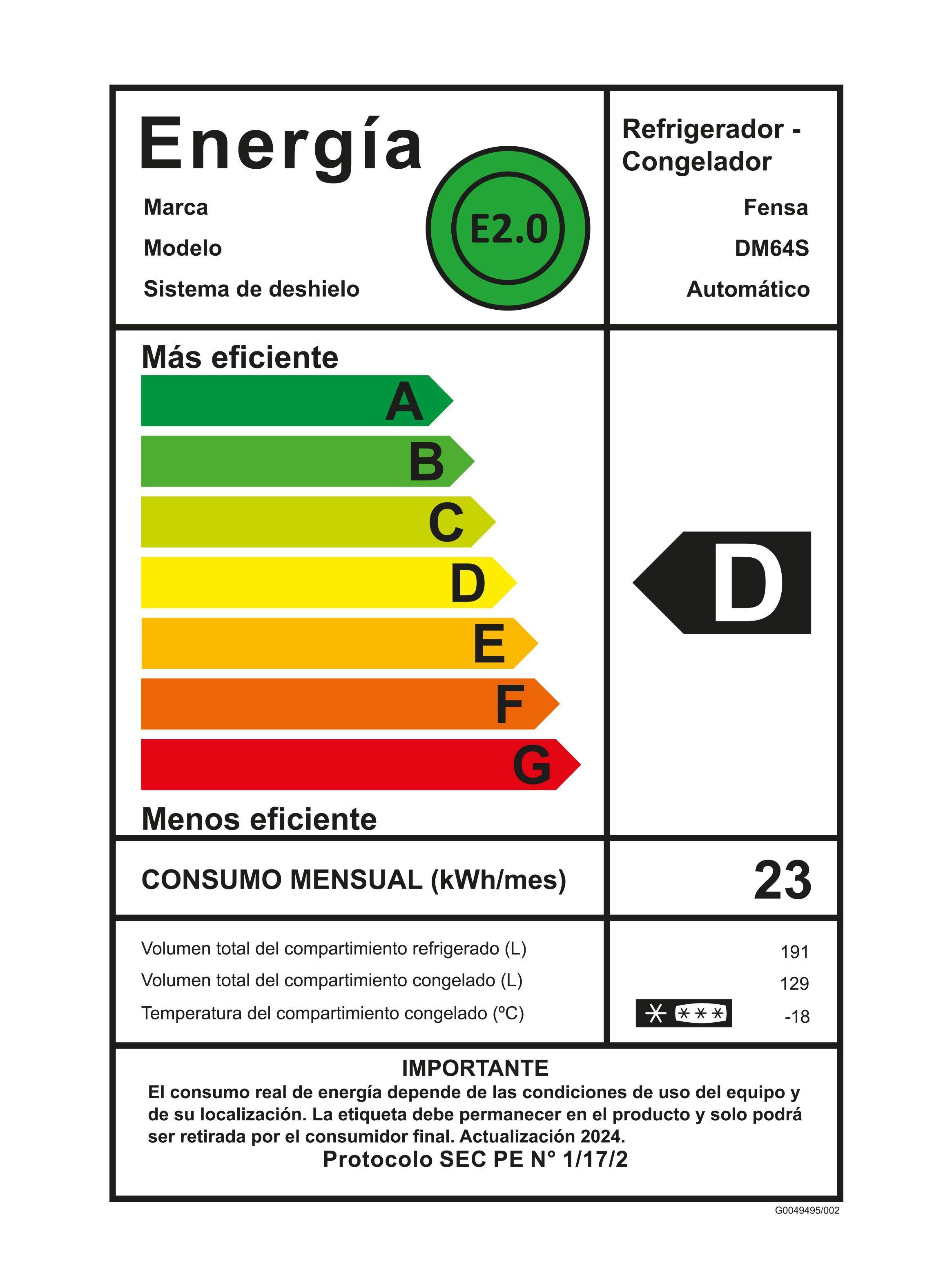 Refrigerador Fensa 320L No Frost 3 Puertas Inverter DM64S-7