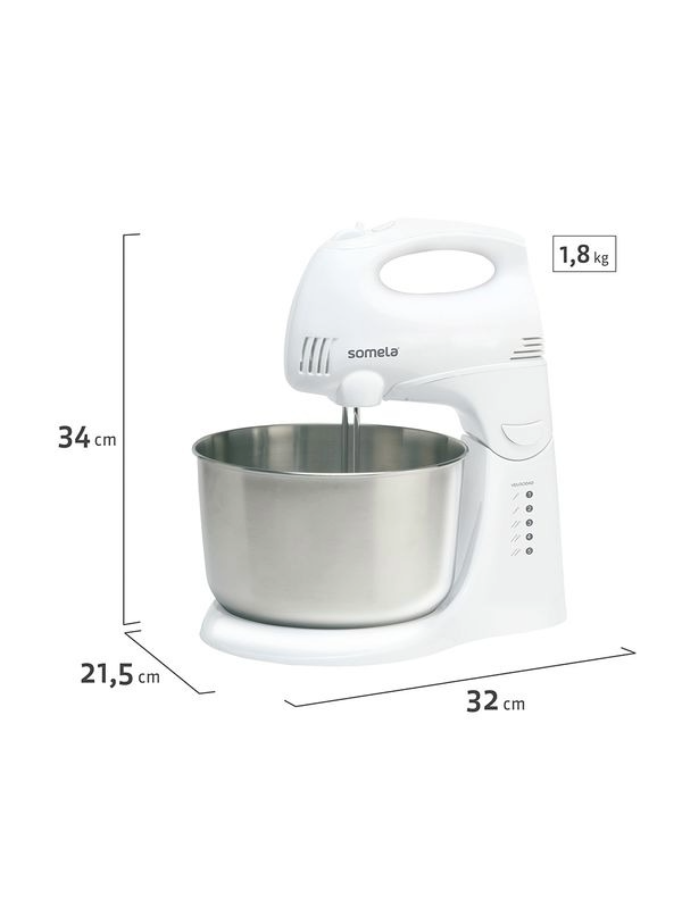 Batidora Somela 4,5 Litros InoxBowl 300-1