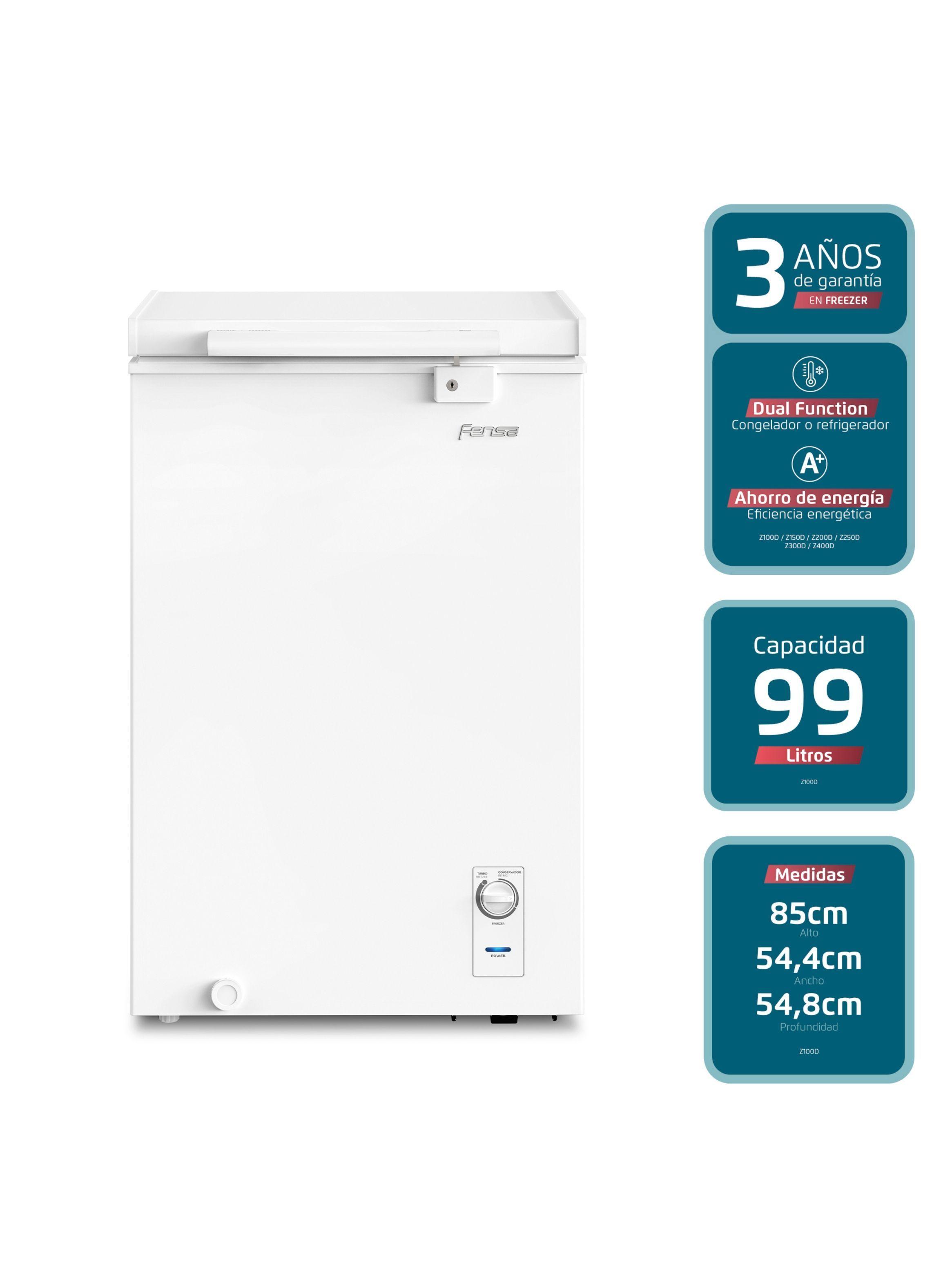 Congelador Freezer Fensa Horizontal 99L Frío Directo Z100D-5