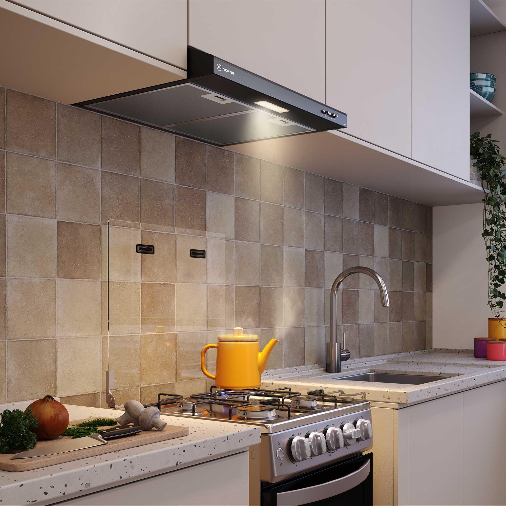 Campana de Cocina Extractora 60cm Gran Poder Succión DM6SB-5