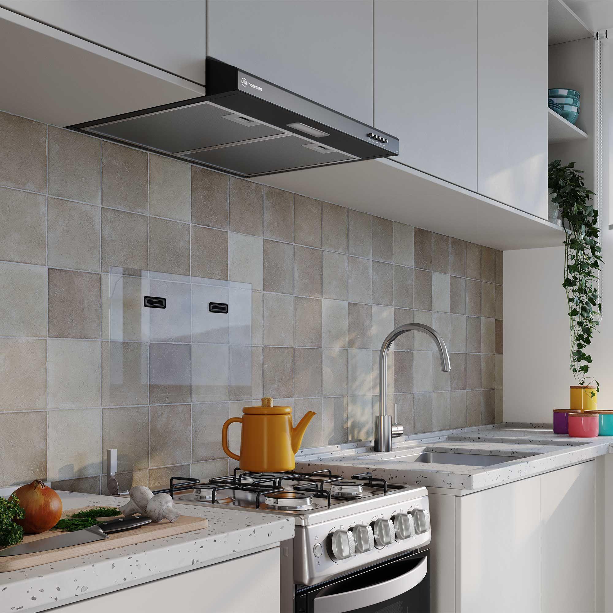 Campana de Cocina Extractora 60cm Gran Poder Succión DM6SB-6