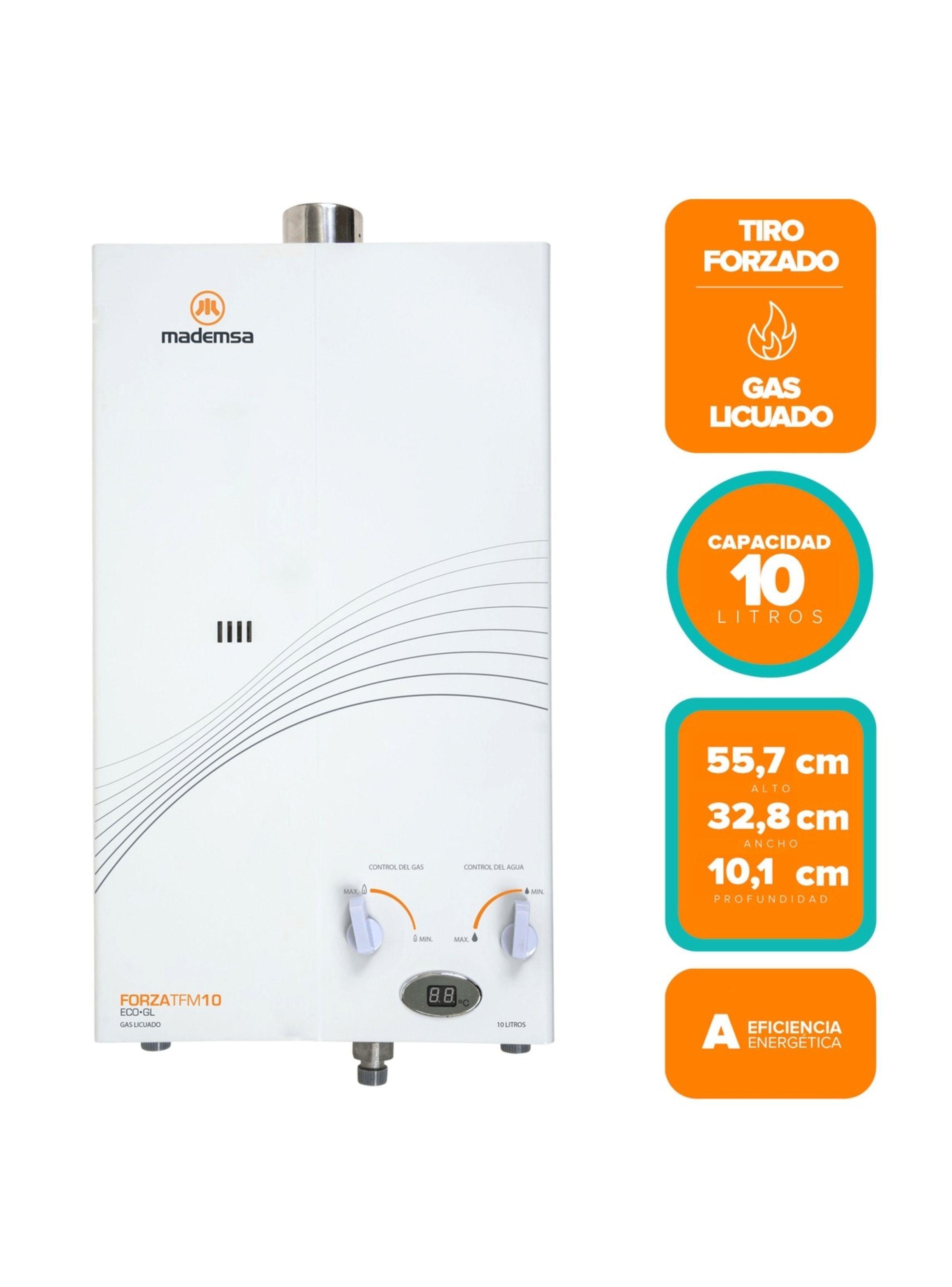 Calefont Gas Natural 10 Litros Tiro Forzado Forza TFM 10-2