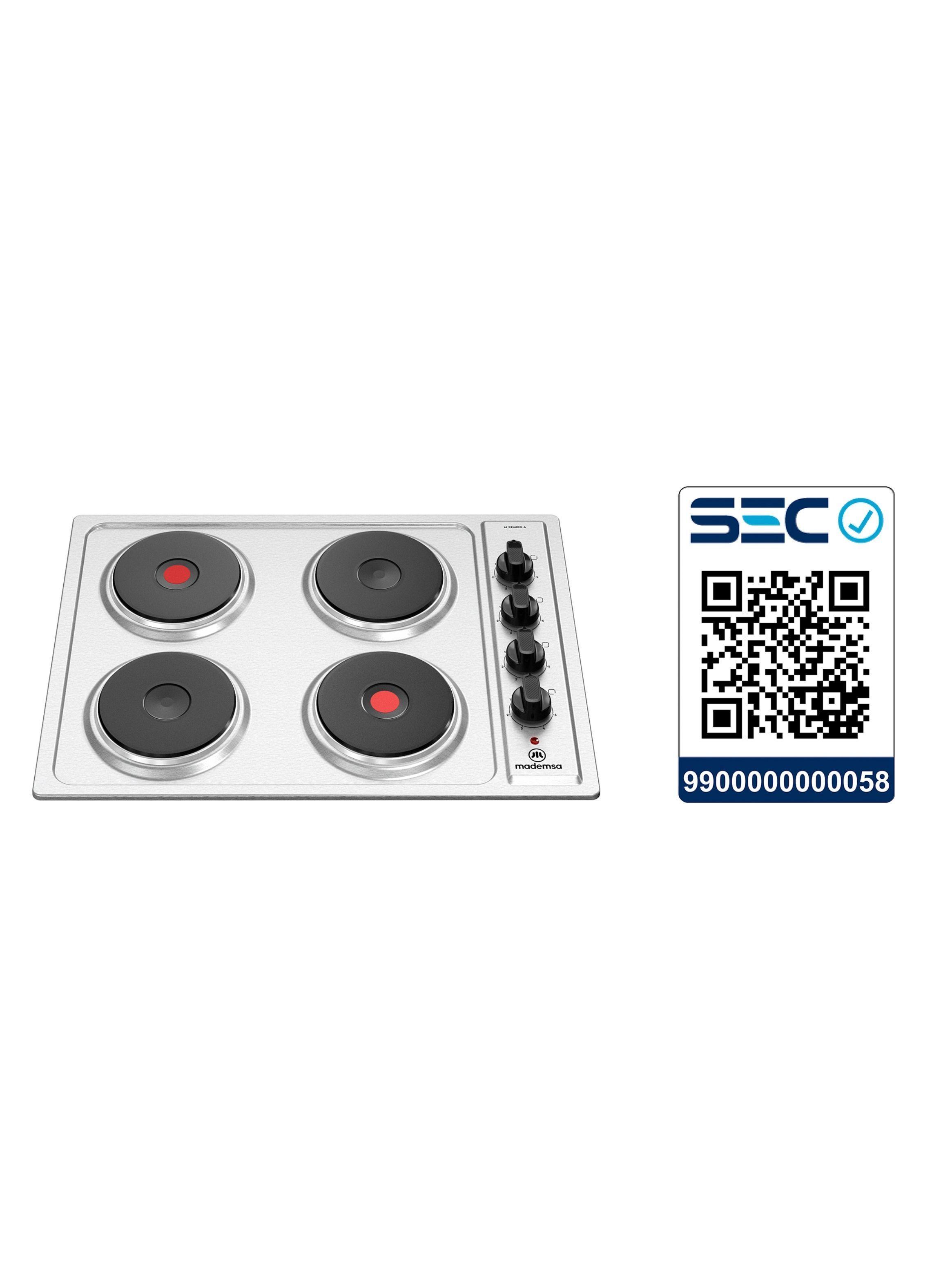 Encimera Eléctrica 4 Platos Mademsa M EE48ED A Inox-7