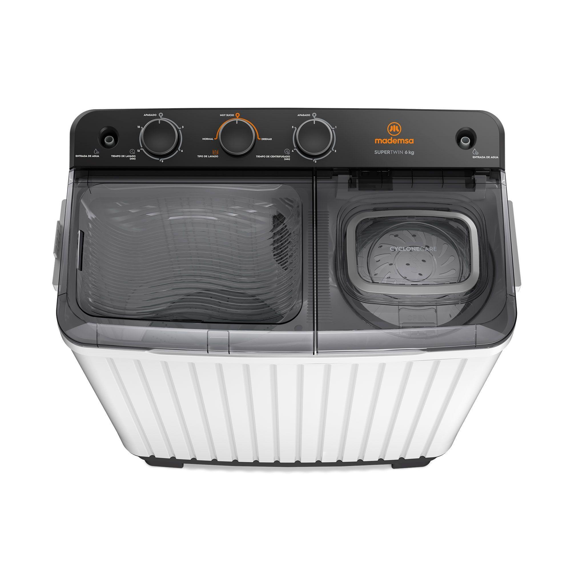 Lavadora Semi Automática Mademsa 6kg Carga Superior MWMSAT6W-3