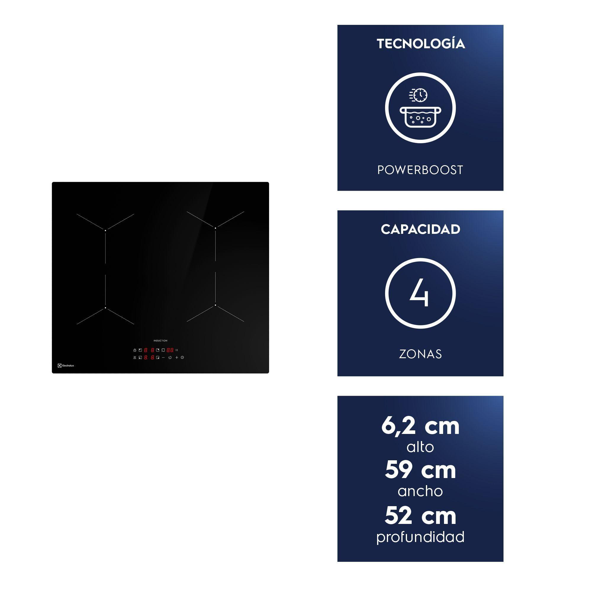 Encimera Inducción 4 Platos Eléctrica Efficient IE4TW-3