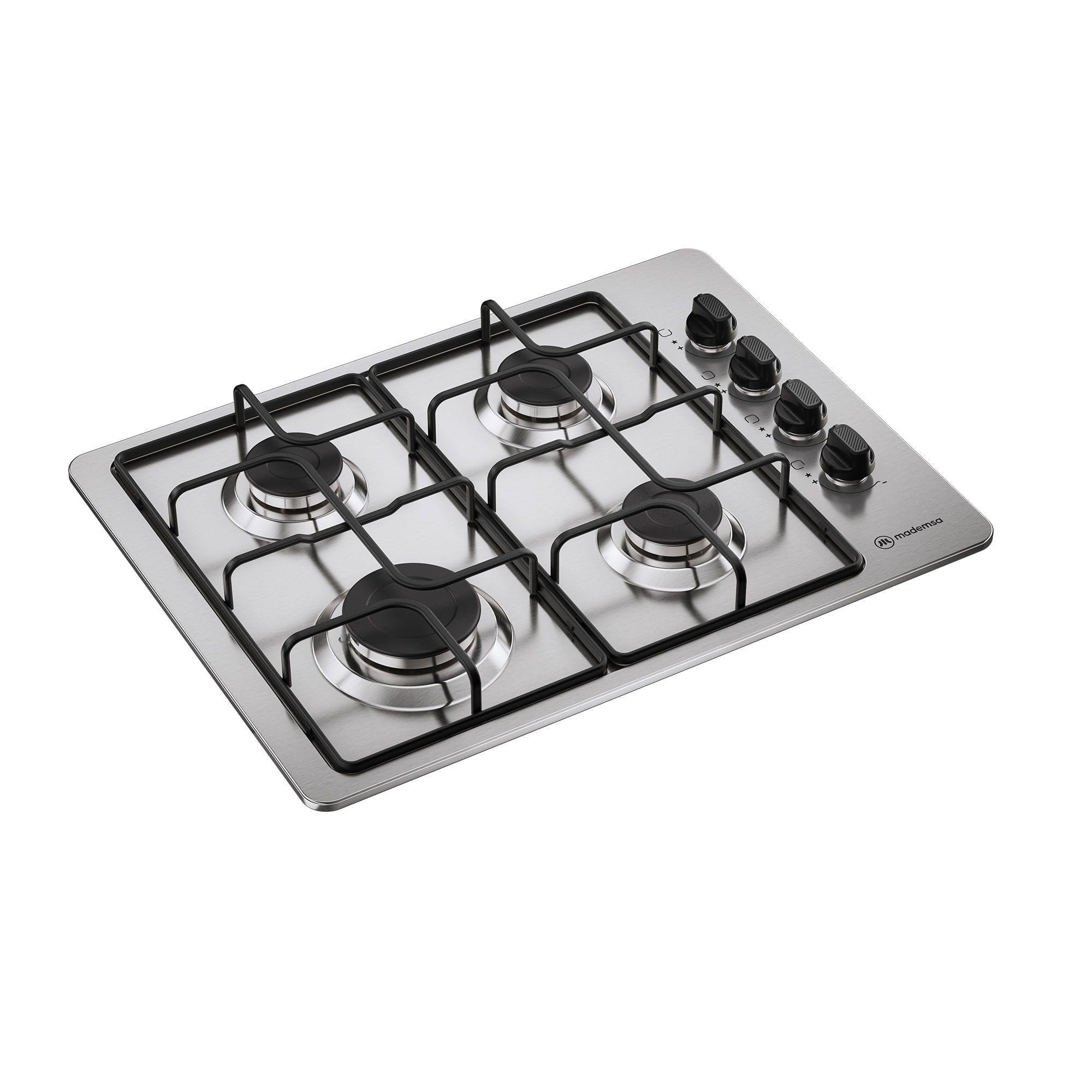 Encimera a Gas 4 Platos Encendido Automático KM4GX Inox-4