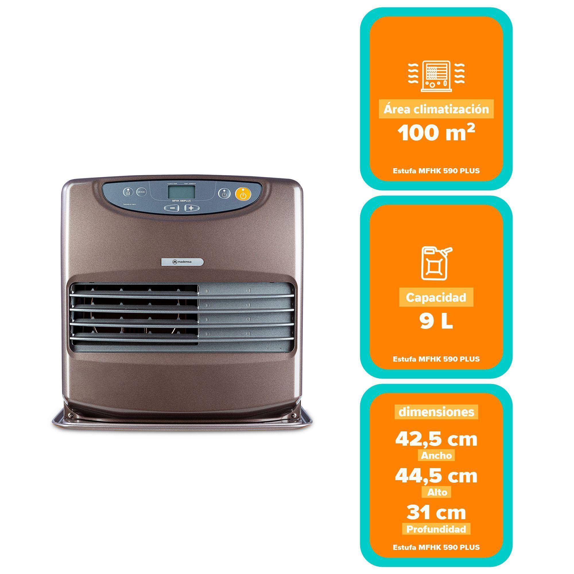 Estufa Parafina Láser Mademsa 9 Litros 4,65Kw MFHK 590 Plus-2
