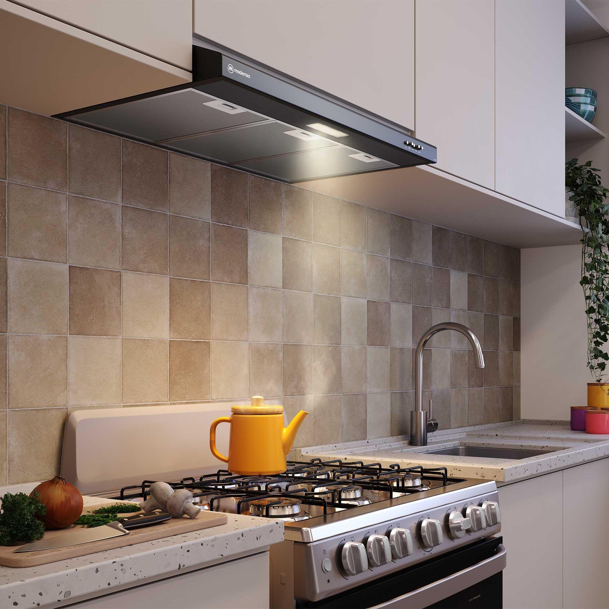 Campana de Cocina Extractora 80cm Gran Poder Succión DM8SB-5