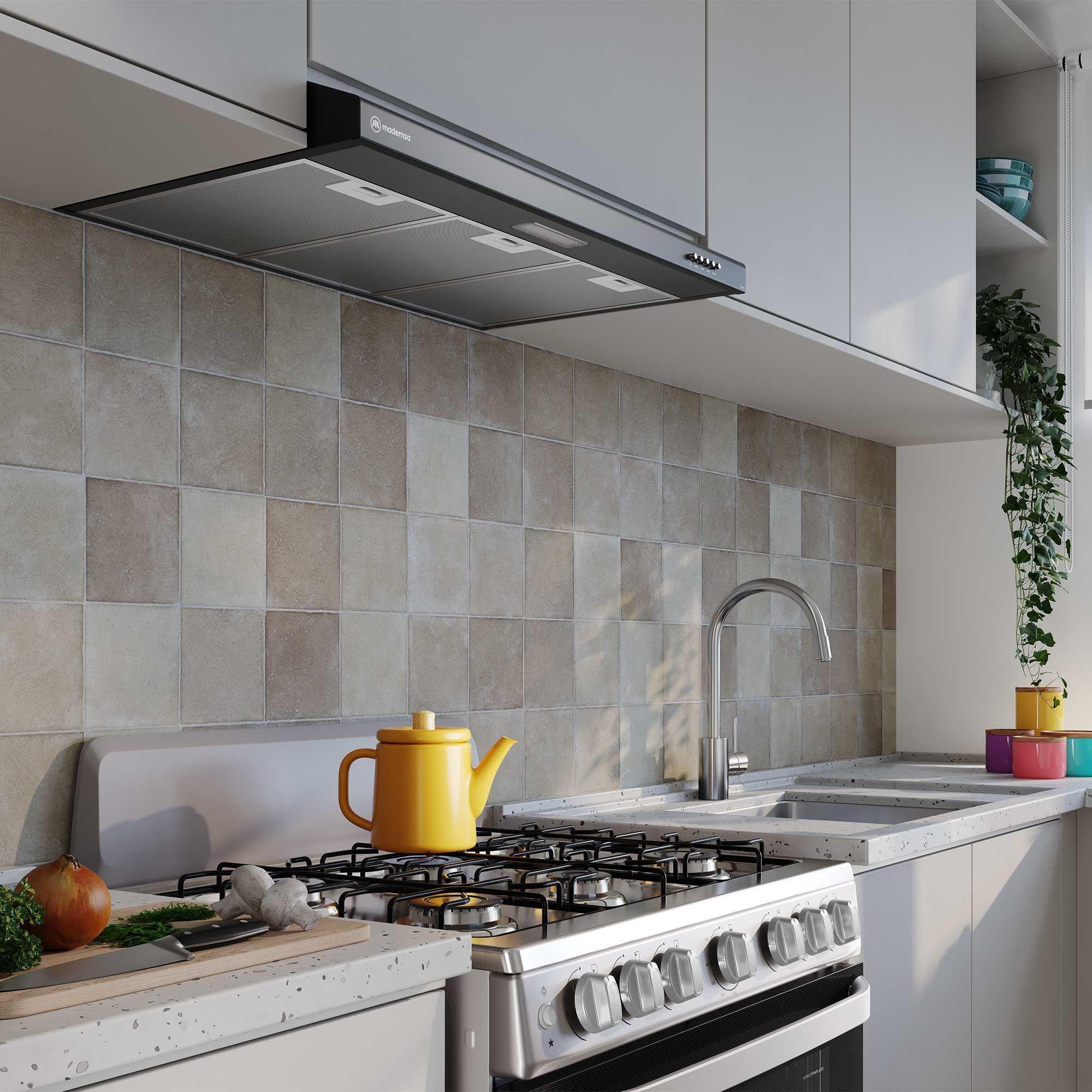 Campana de Cocina Extractora 80cm Gran Poder Succión DM8SB-6