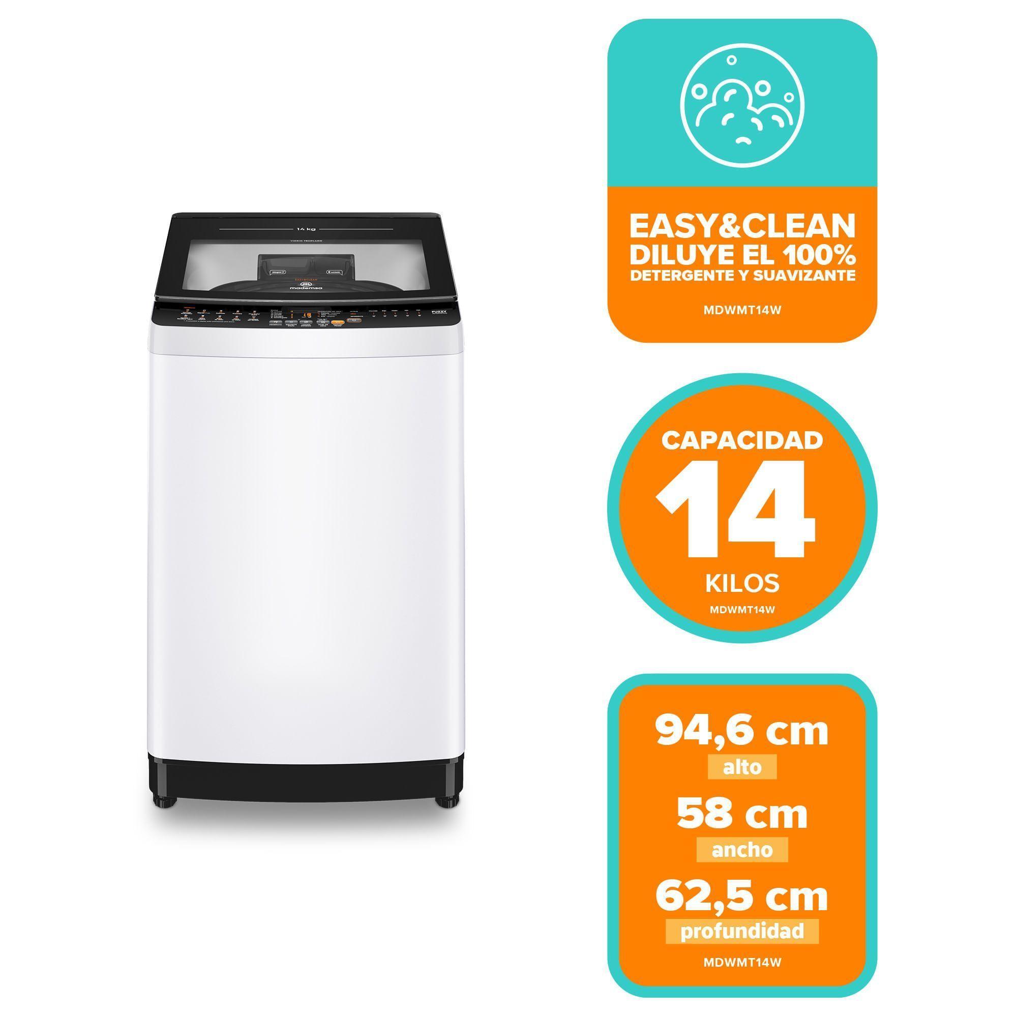 Lavadora Automática 14Kg Carga Superior MDWMT14W Blanca-2