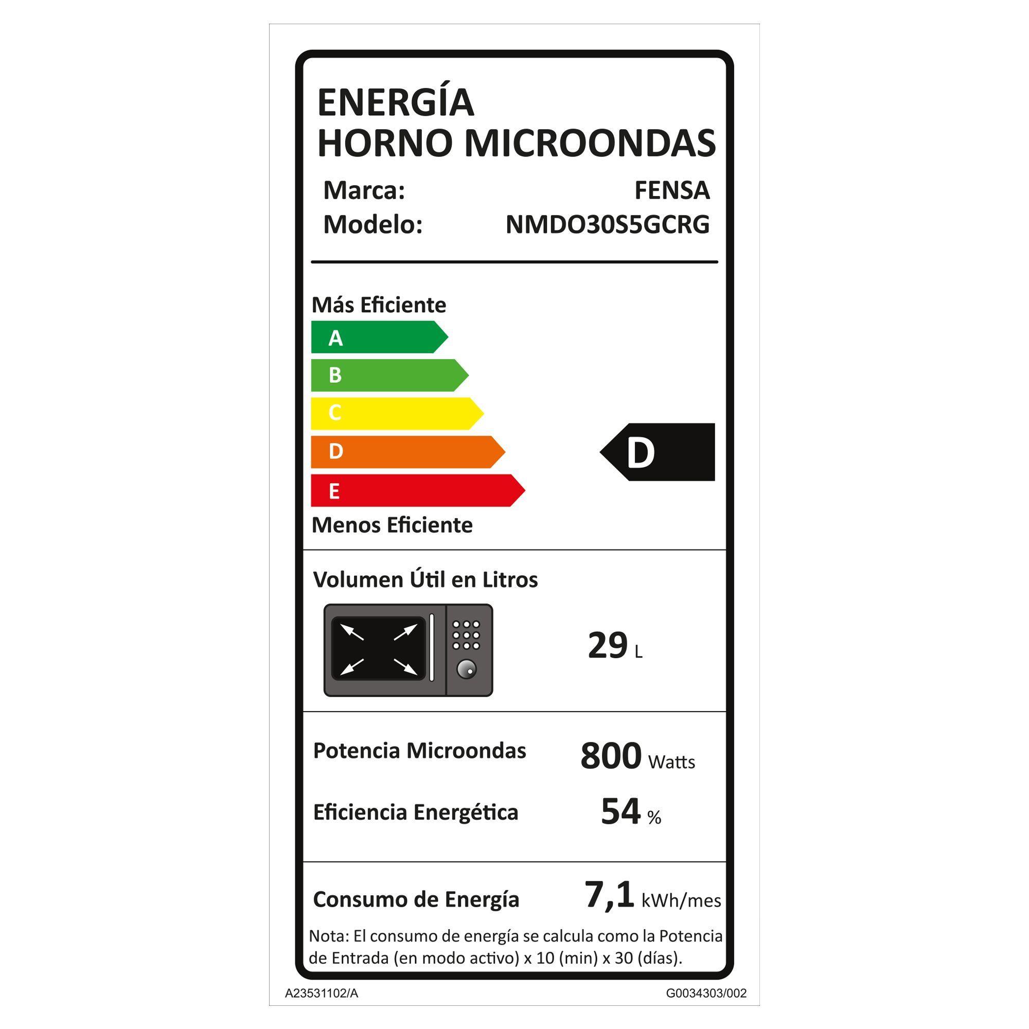 Microondas 30 Litros Digital Elimina Olores NMDO30S5GCRG-5