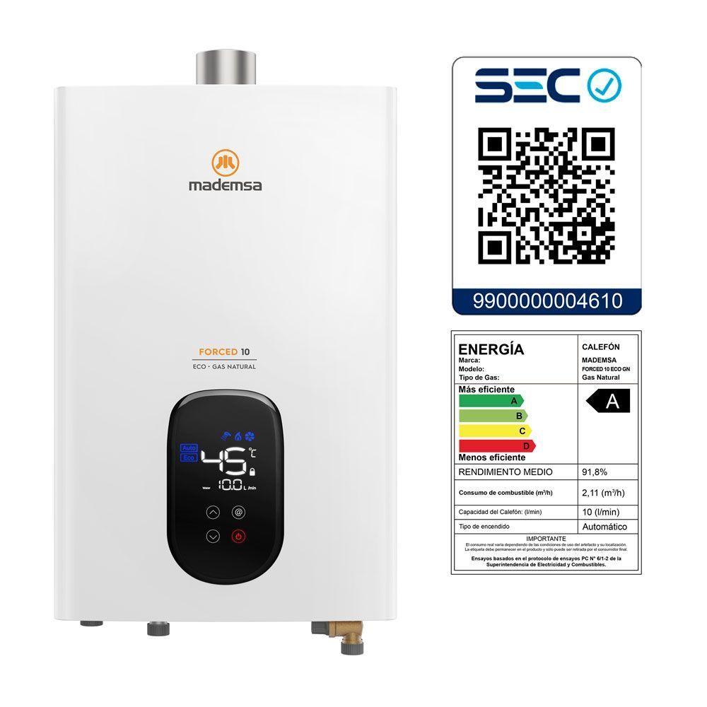 Calefont Gas Natural 10 Litros Tiro Forzado Forced 10 Eco-5