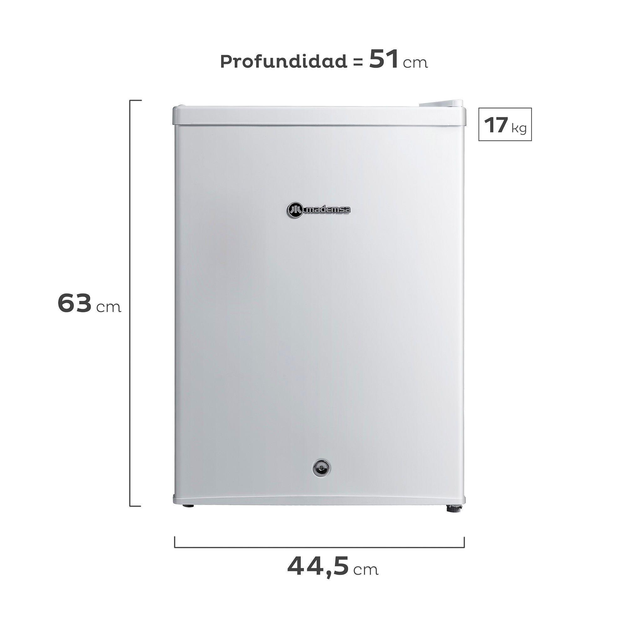 Frigobar MMB71 66L Frío Directo Blanco con llave - Mademsa-1