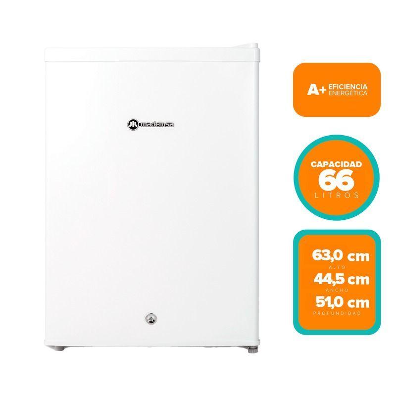 Frigobar MMB71 66L Frío Directo Blanco con llave - Mademsa-6