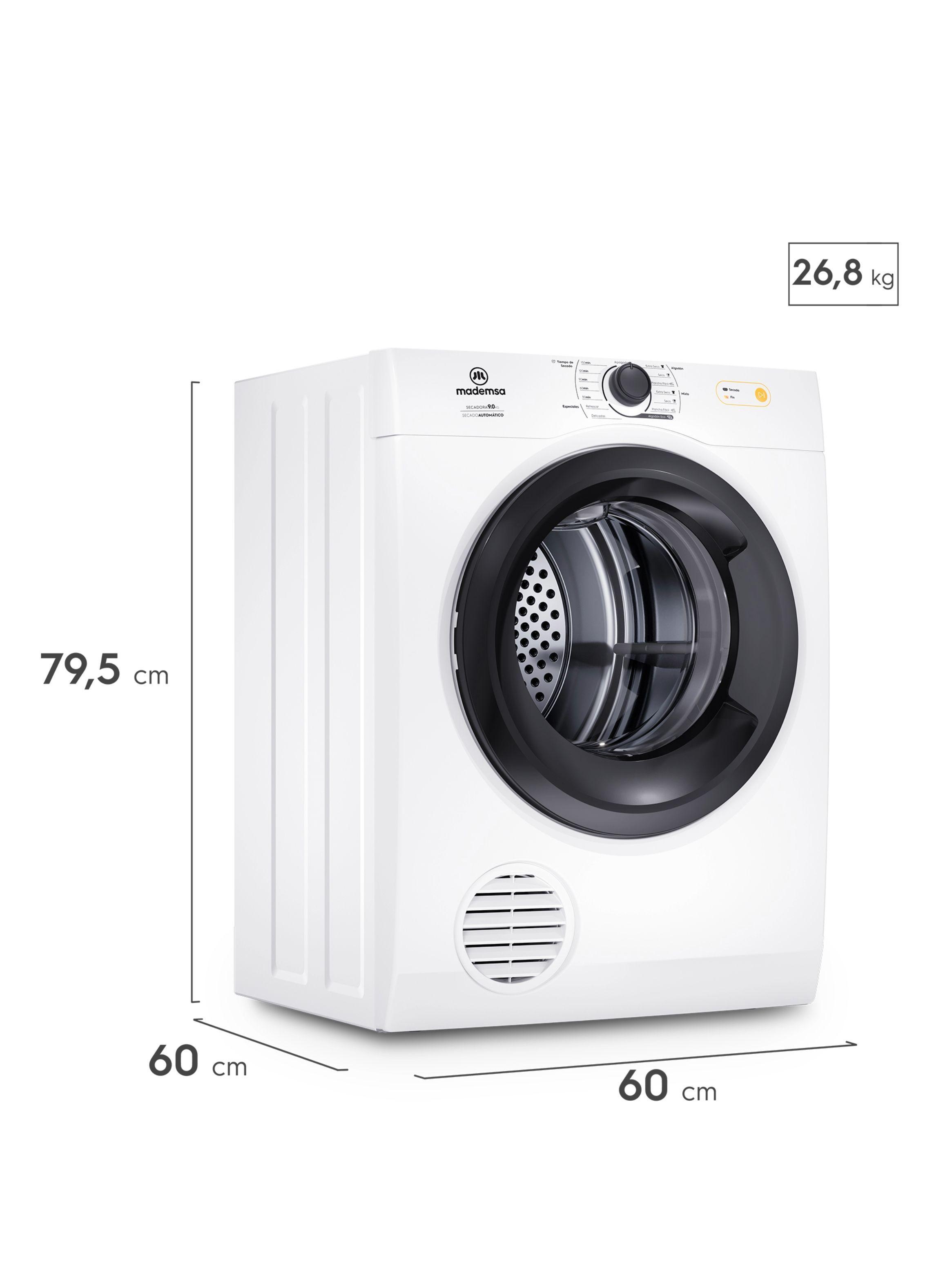 Secadora de Ropa Mademsa 9Kg Secado Automático 9D BZG Blanca-1
