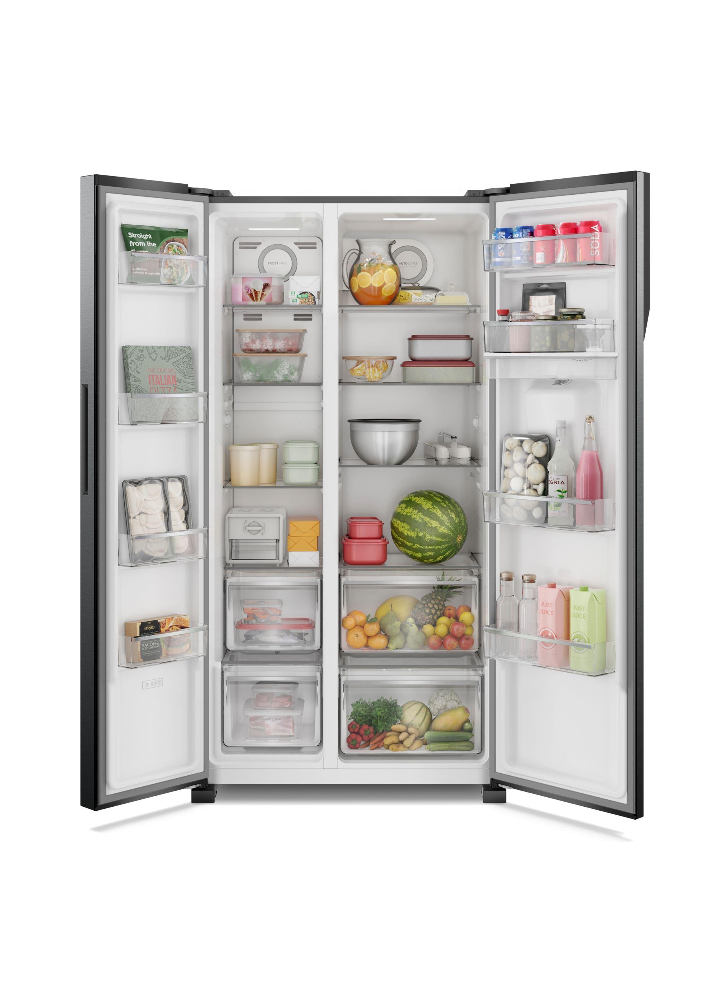 Refrigerador Fensa 529L No Frost Side By Side SFX530B Negro-3