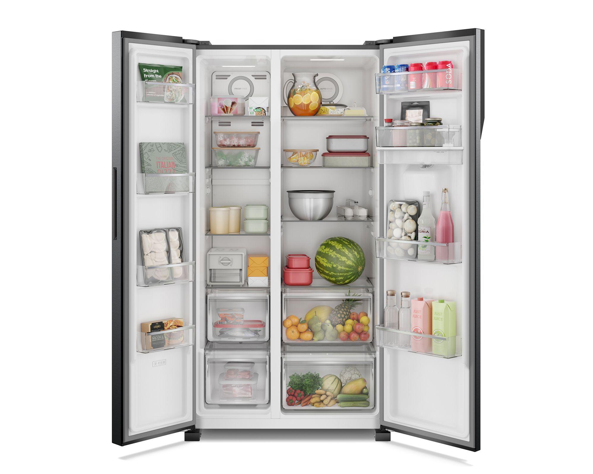 Refrigerador Fensa 529L No Frost Side By Side SFX530B Negro-4