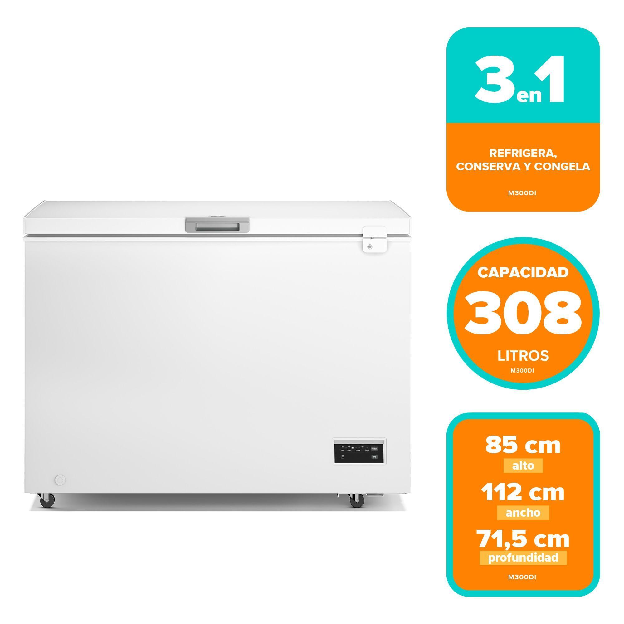 Congelador Freezer Horizontal Dual 308L Inverter Frío Directo M300DI-2