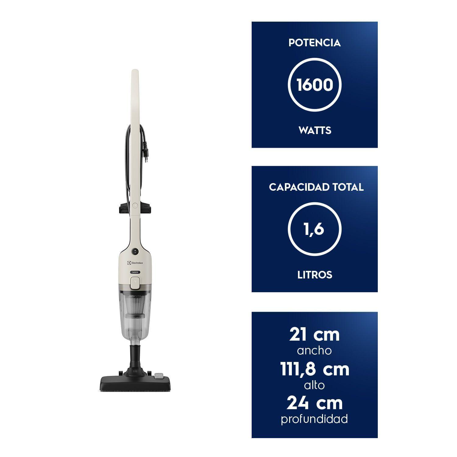 Aspiradora Vertical con Cable Electrolux 1600W 2 en 1 con Filtro HEPA STK24-2