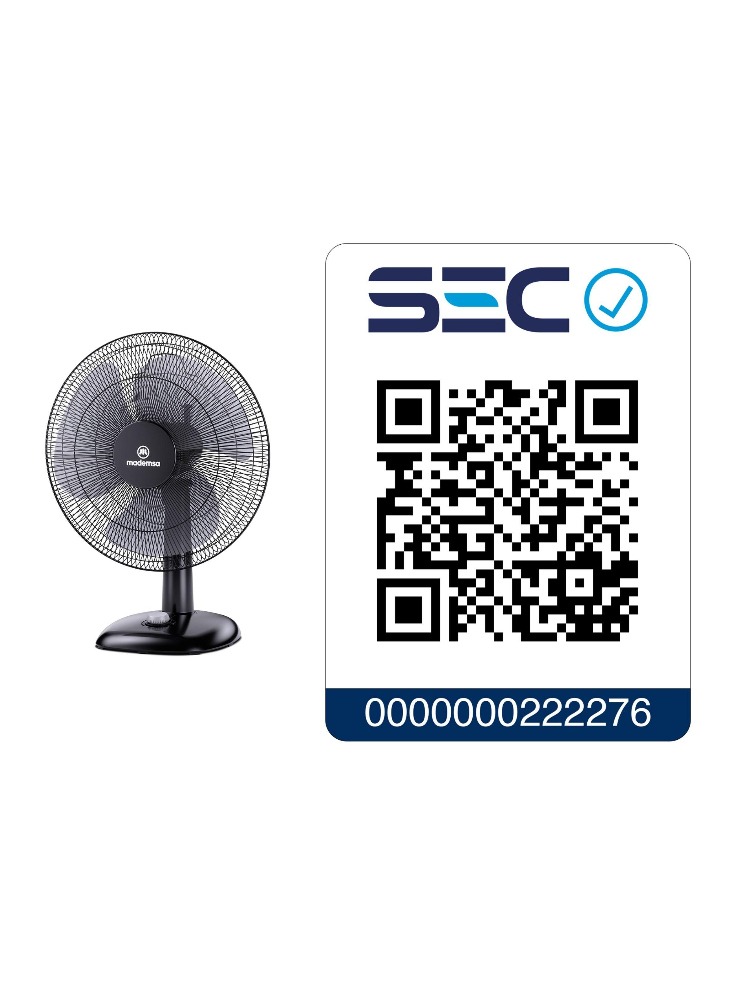 Ventilador Sobremesa Mademsa 40W 3 Velocidades 40,6 cm DFM16-6