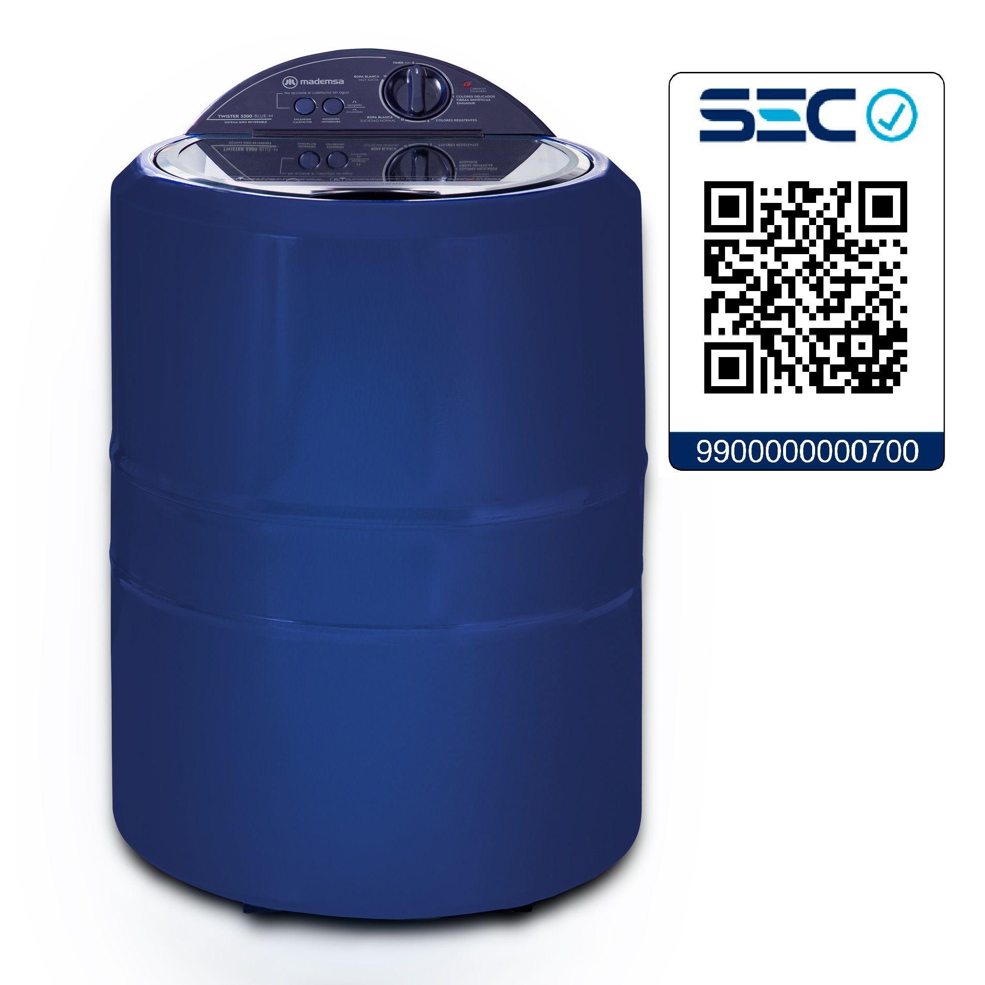 Lavadora Semi Automática Mademsa Calefactor Twister 5300 Azul-6