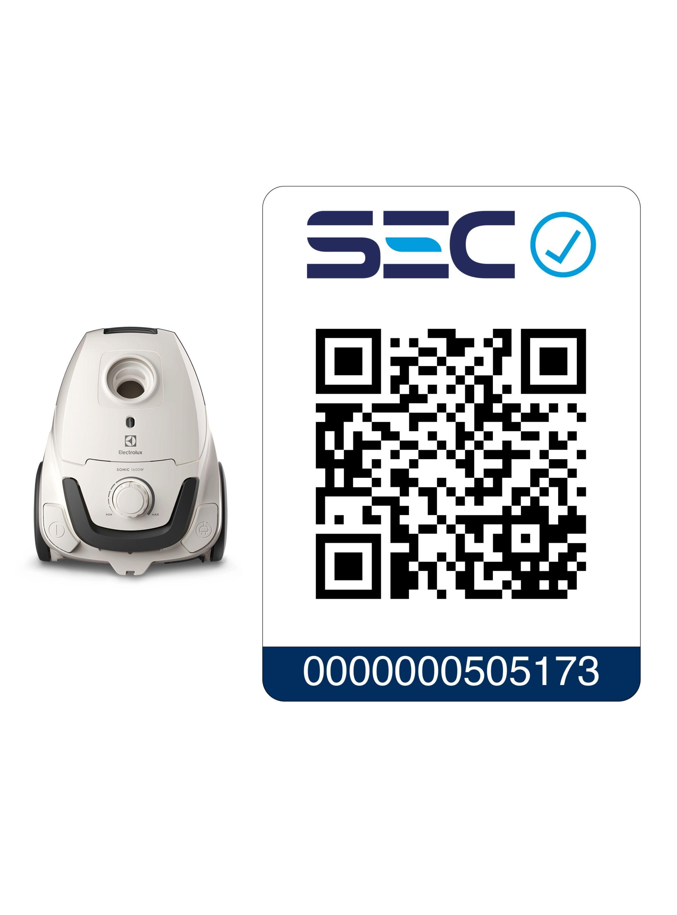 Aspiradora con Bolsa Electrolux 1600W Sonic BGG10-7