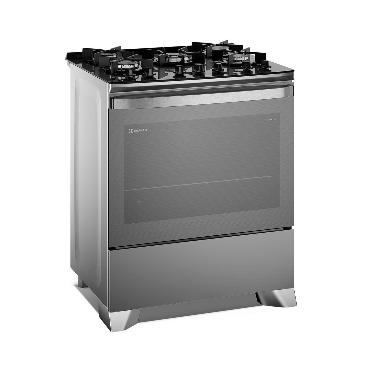 Cocina a Gas 5 Platos Parrillas Hierro Fundido F5EPG Glass-3
