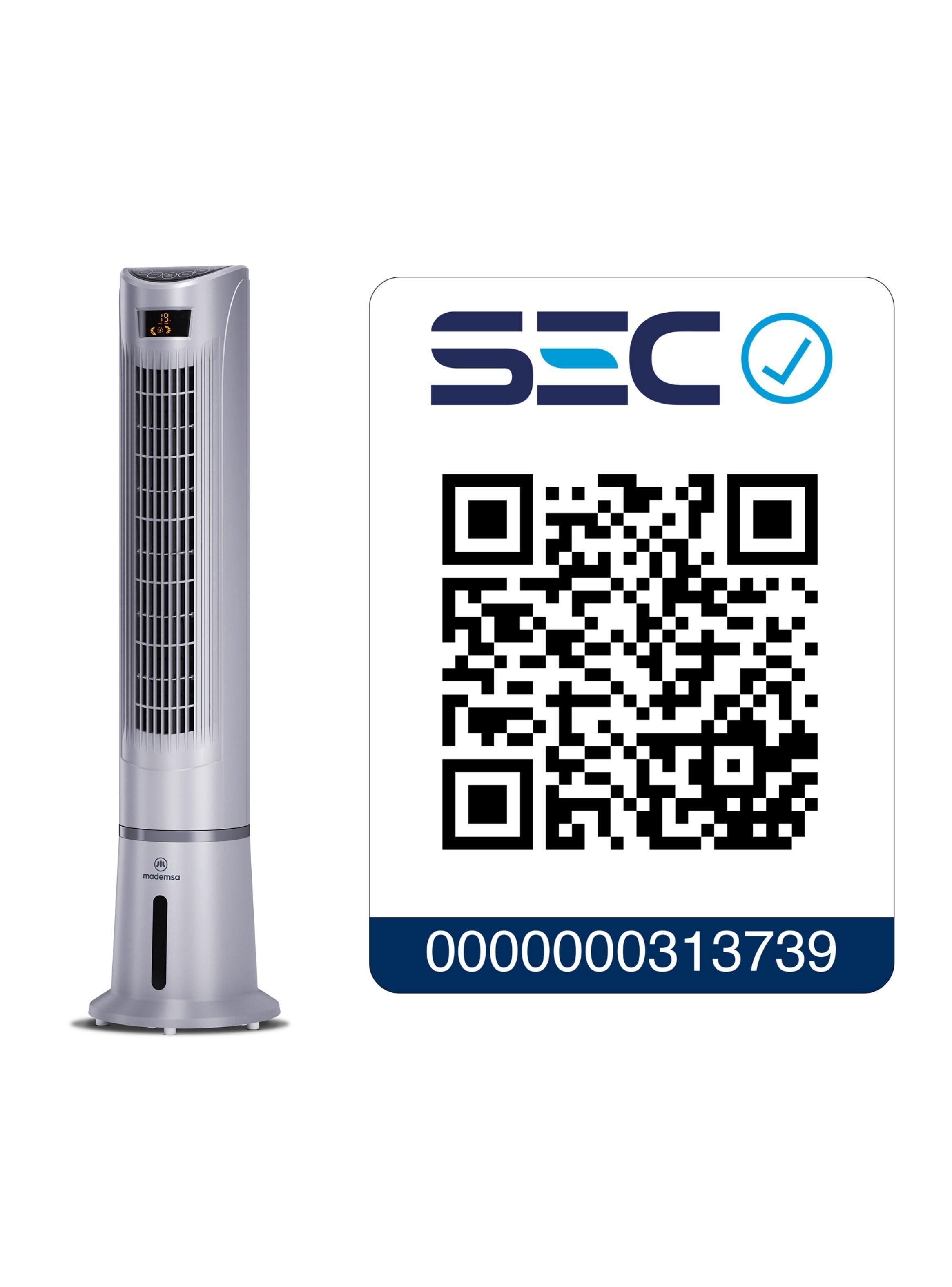 Enfriador De Aire De Torre Mademsa 45w Control Remoto Tfm10-7