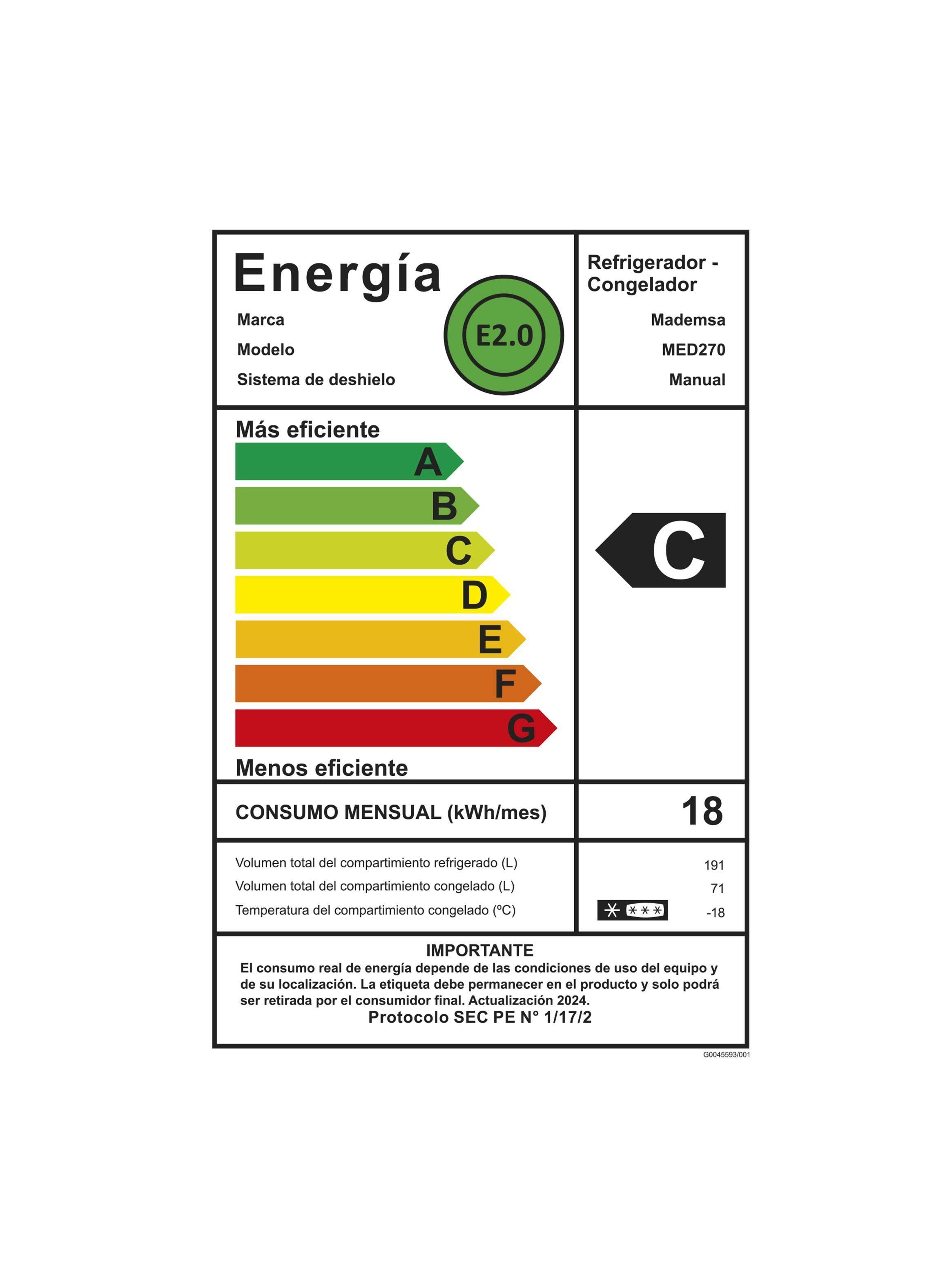 Refrigerador 262L Frío Directo Bottom Freezer MED270 Silver-7