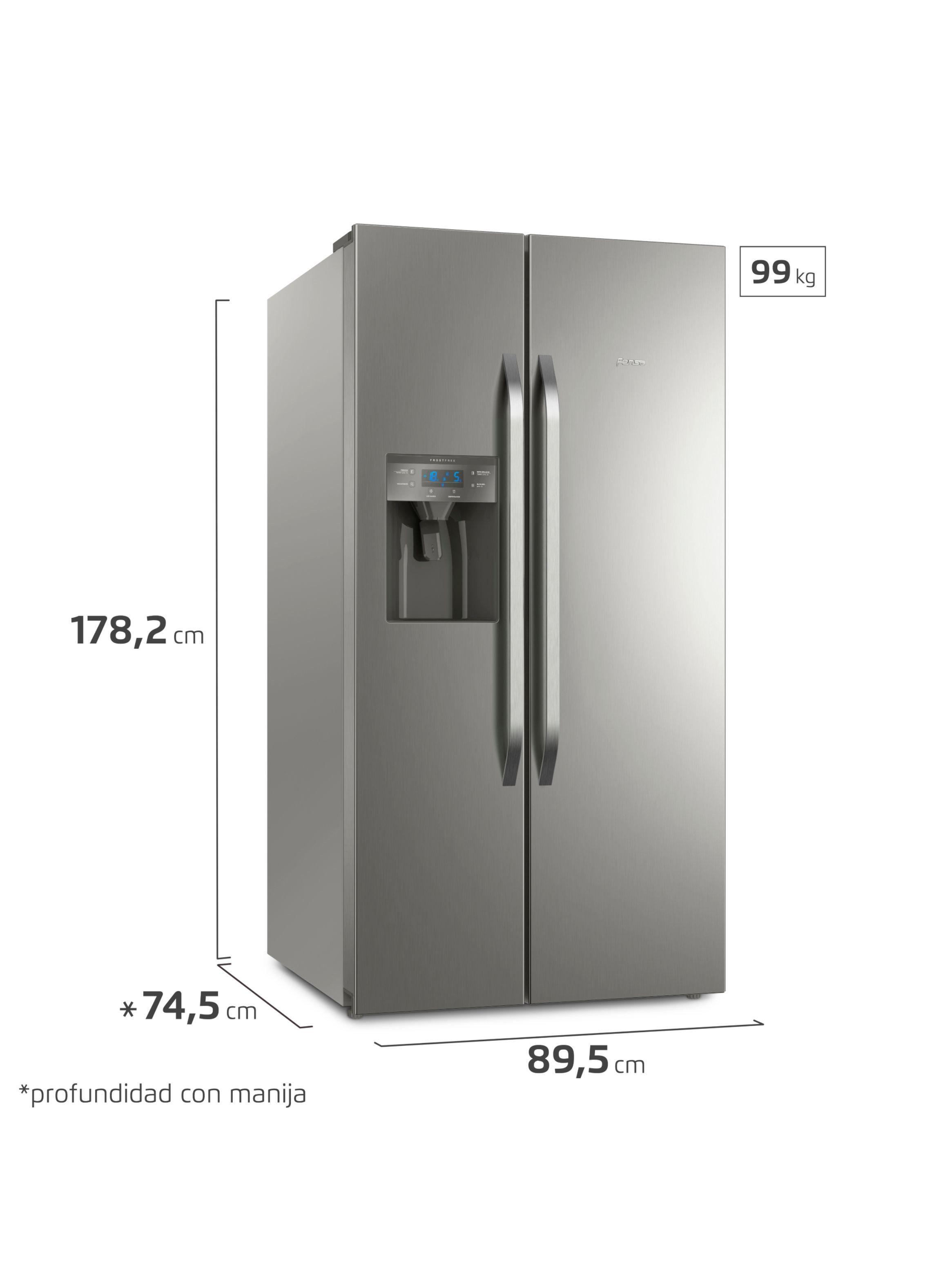 Refrigerador Fensa 504L No Frost Side By Side SFX550 Inox-1