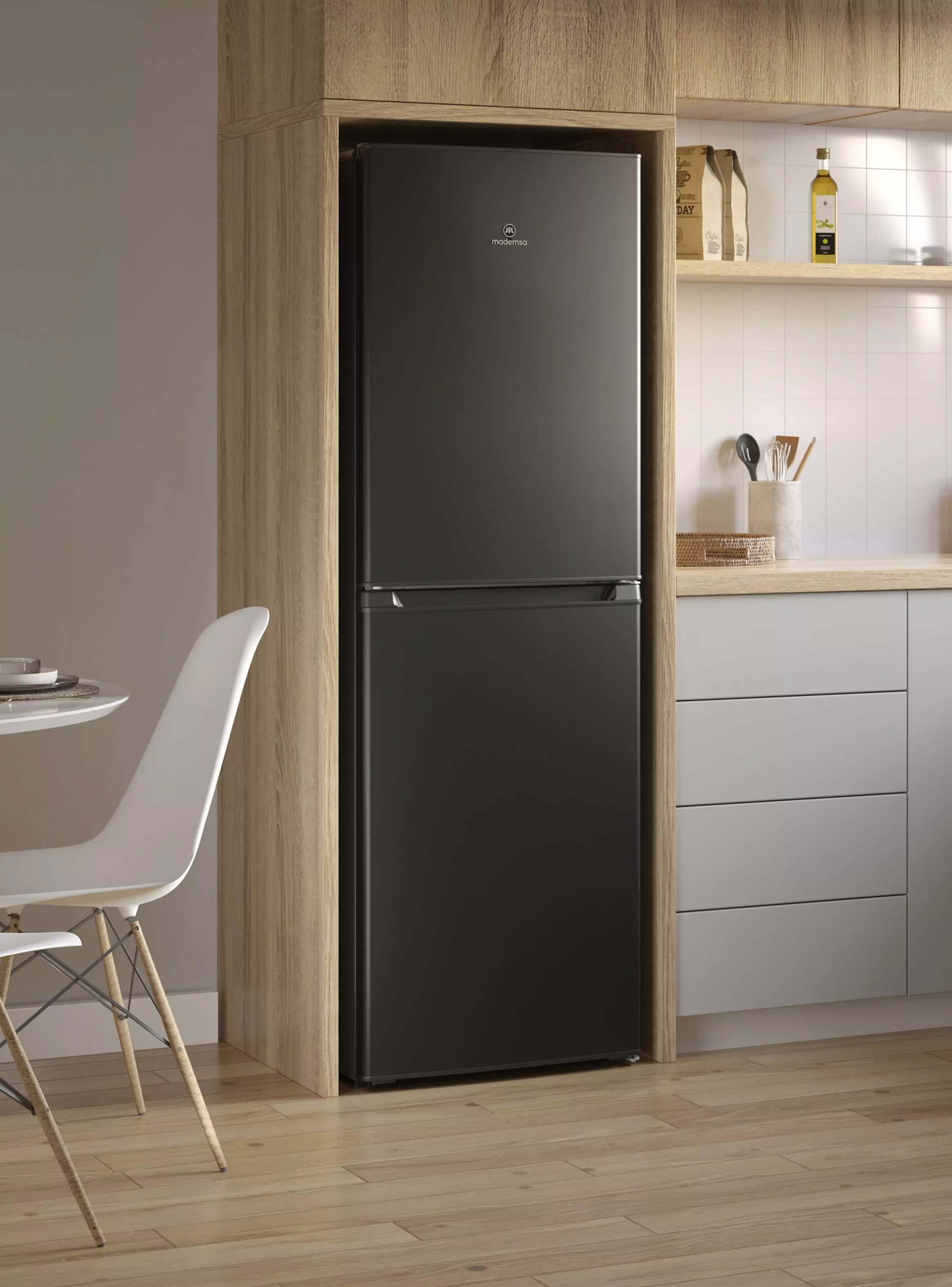 Refrigerador 248L Frío Directo Bottom Freezer MED250B Negro-5