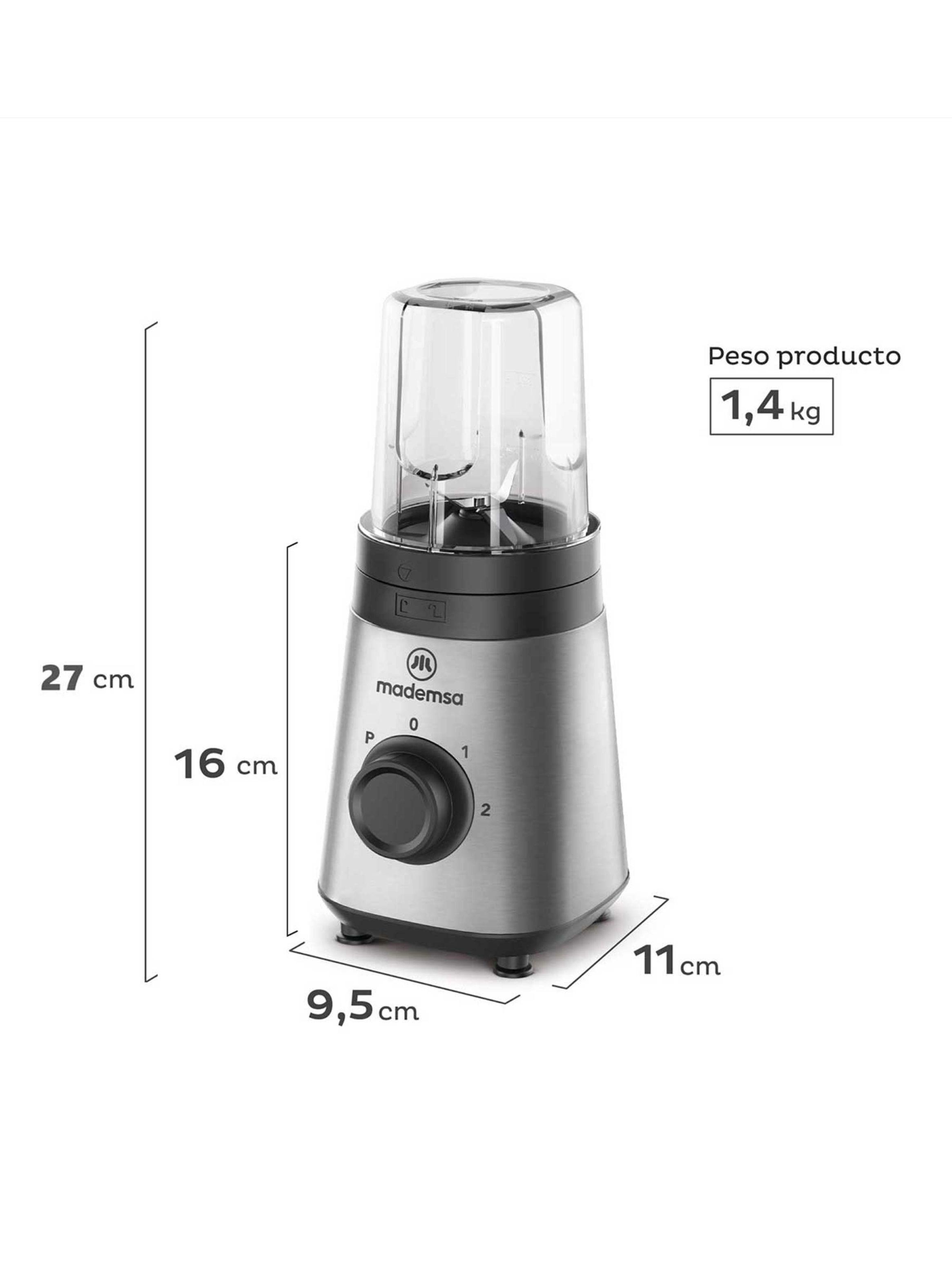 Licuadora Portátil Mademsa con 2 velocidades 300W MBL30-1