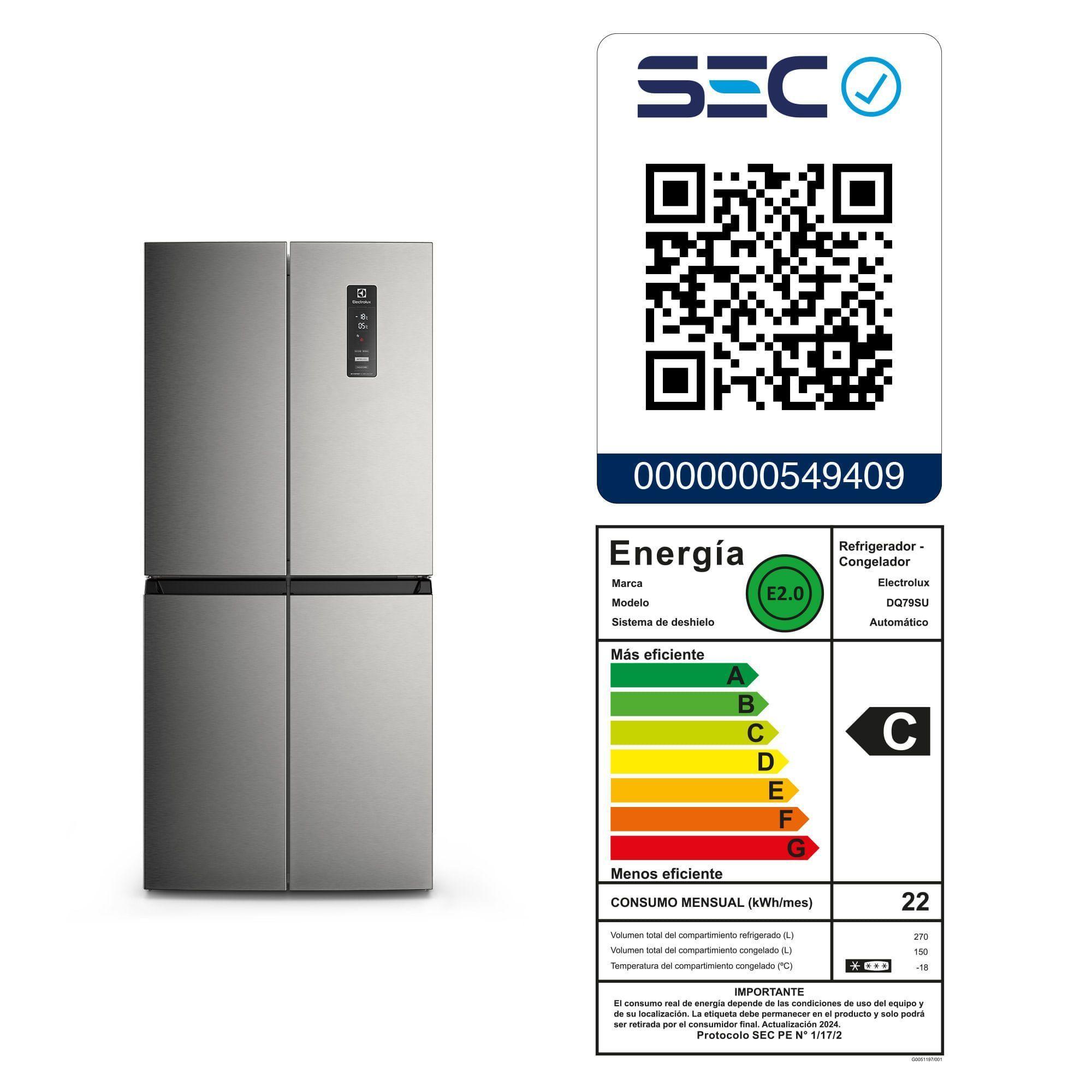 Refrigerador 420L No Frost Multidoor Inverter DQ79SU Inox-7