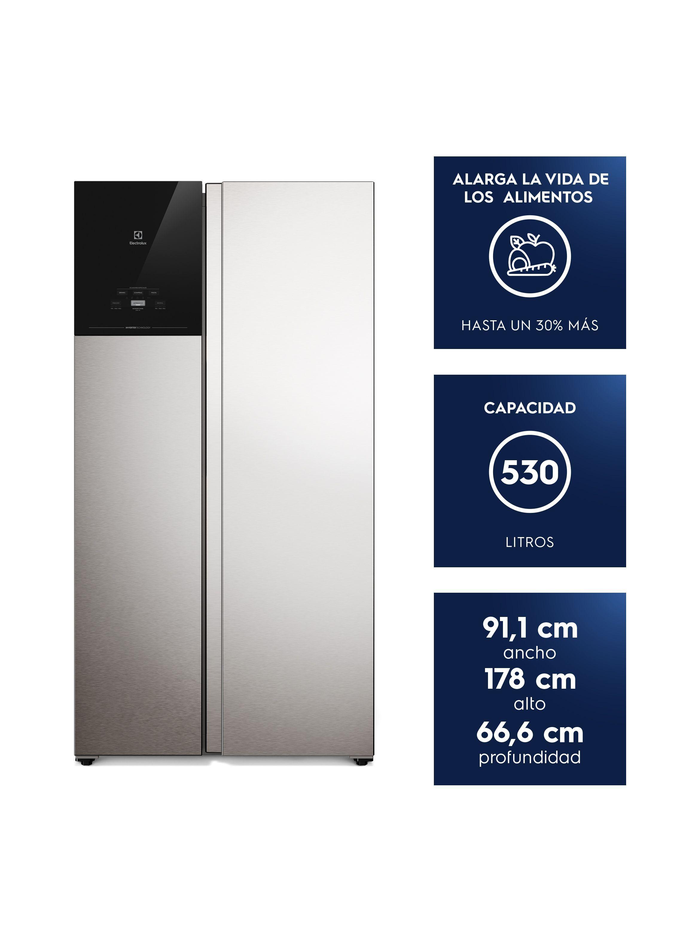 Refrigerador 530L No Frost Side by Side Inverter ES50S Inox-2