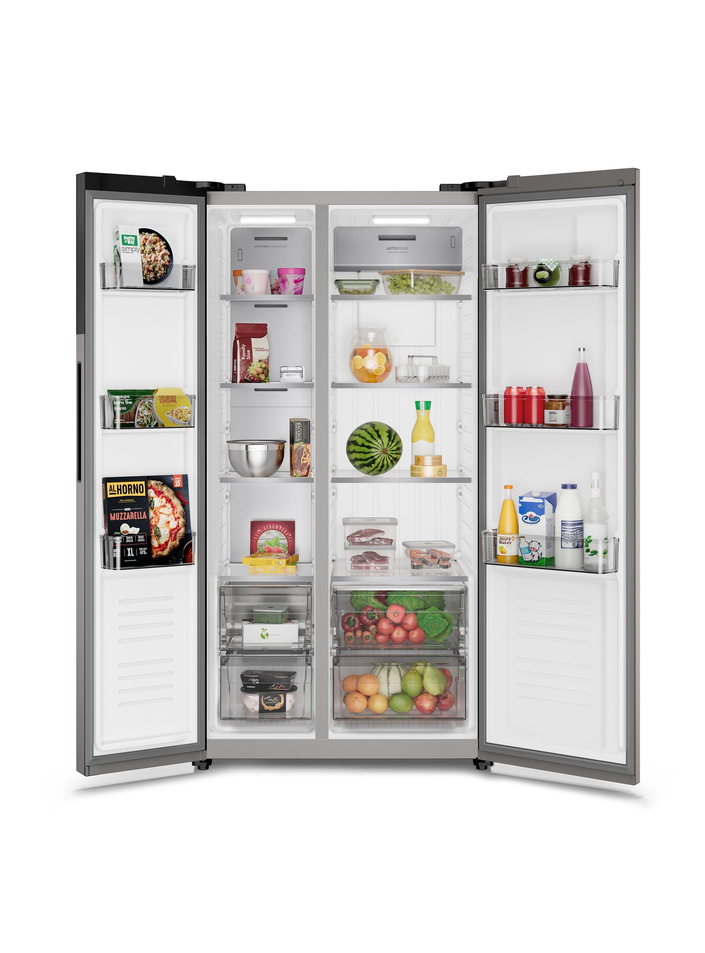 Refrigerador 530L No Frost Side by Side Inverter ES50S Inox-4