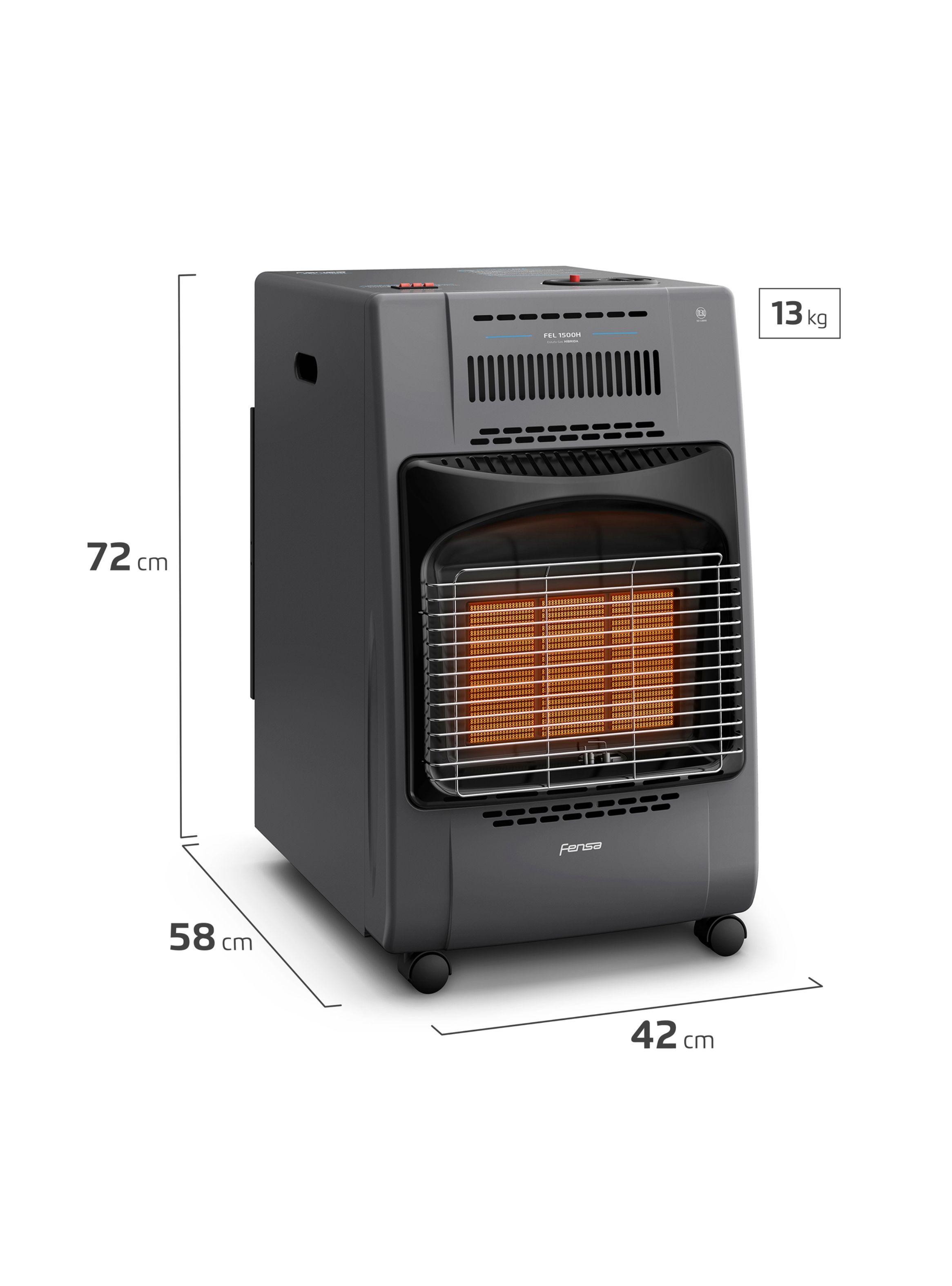 Estufa Hibrída Fensa 5-15Kg Eléctrica y Gas Fel 1500 H-1