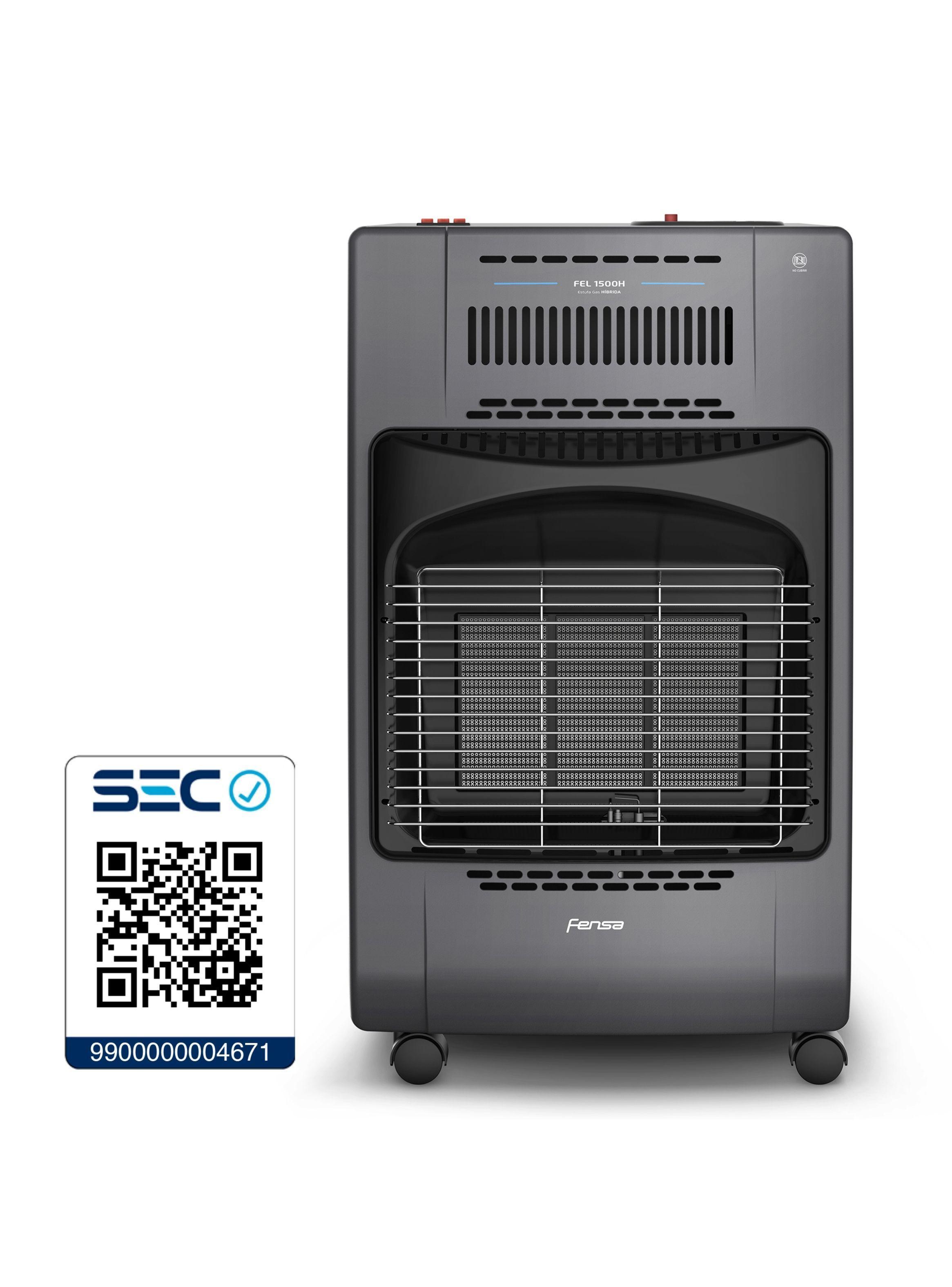 Estufa Hibrída Fensa 5-15Kg Eléctrica y Gas Fel 1500 H-7