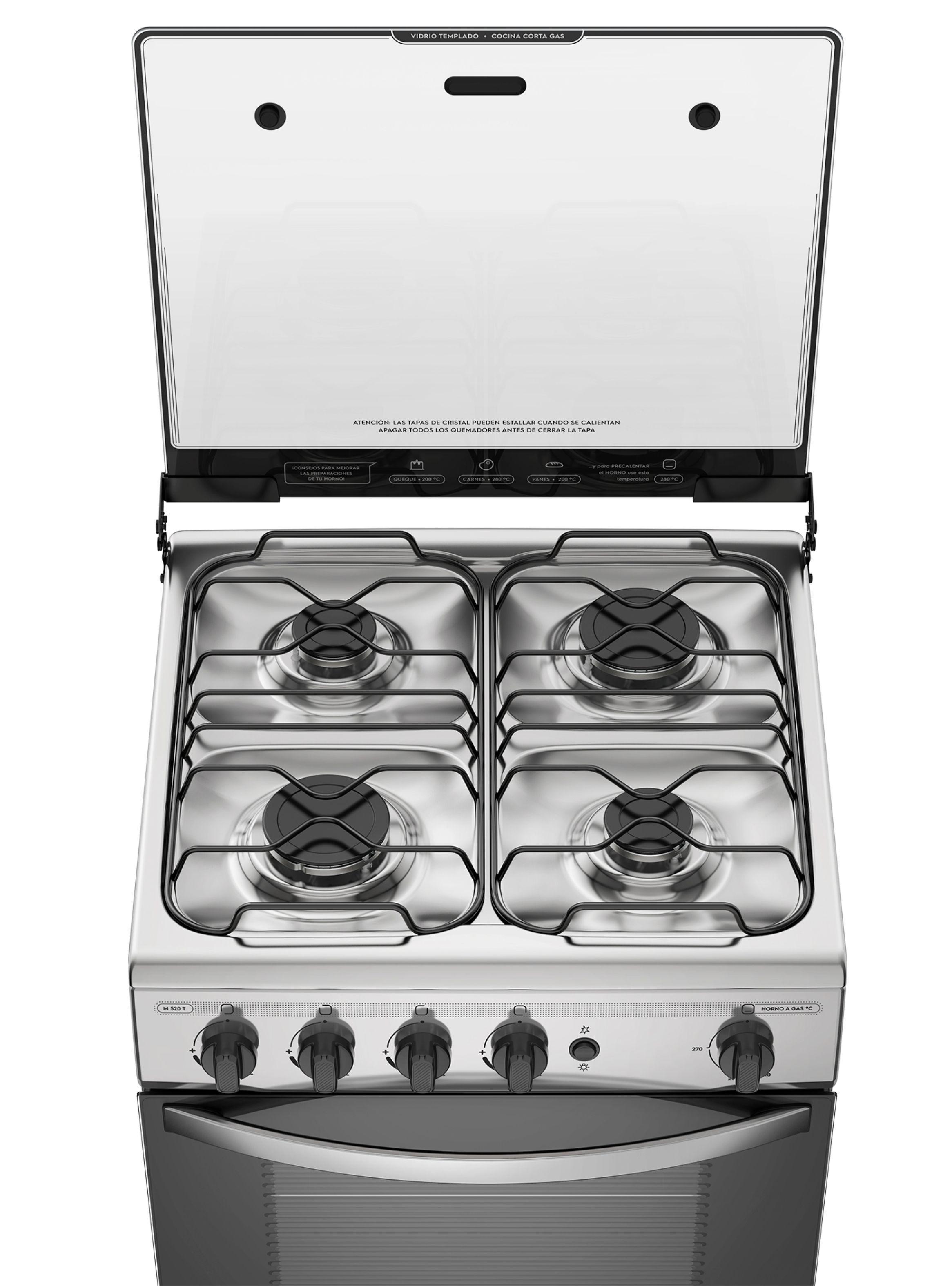 Cocina a Gas 4 Platos Mademsa Botón de Encendido M 520 T-5