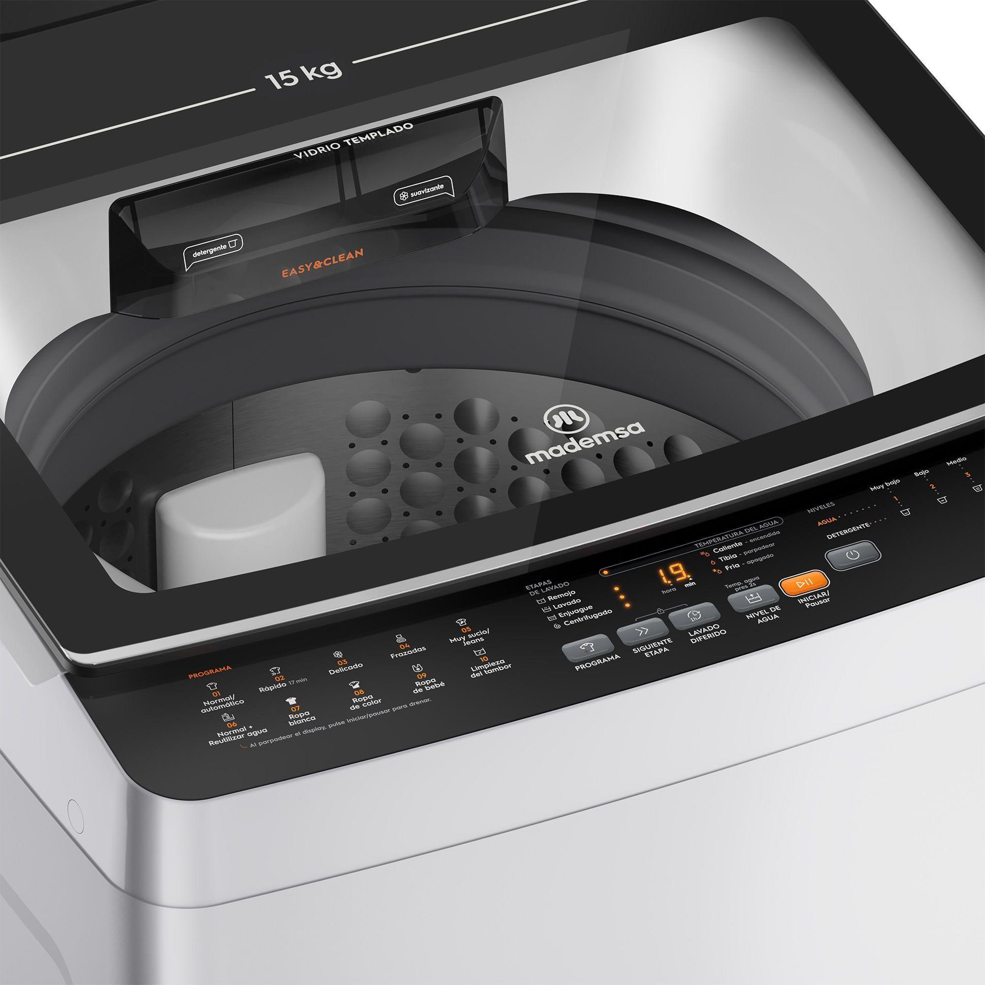 Lavadora Automática 15Kg Carga Superior MDWMT15W Blanca-4