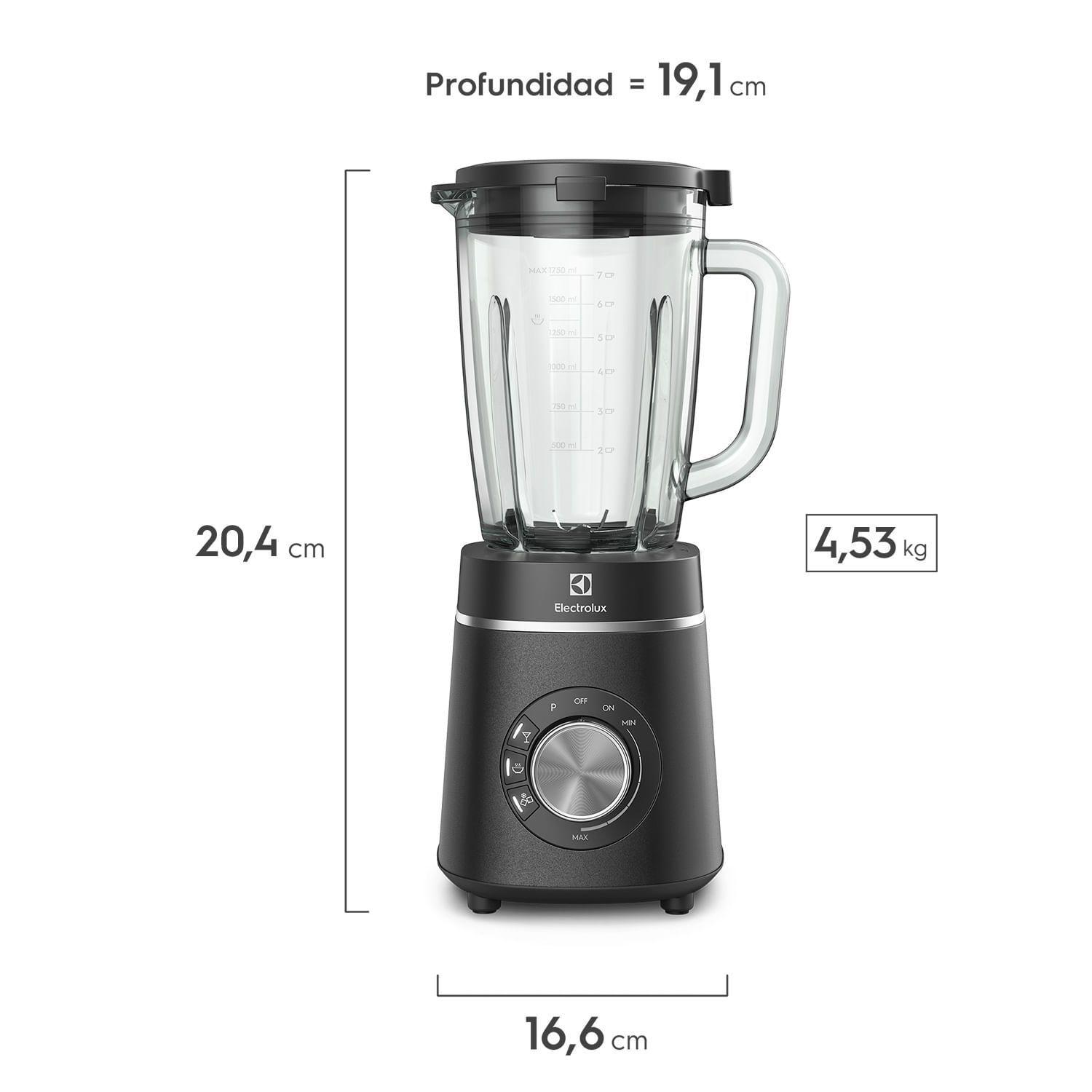 Licuadora 1,75L Jarra de Vidrio y 6 Cuchillos 1000W BLP70-2