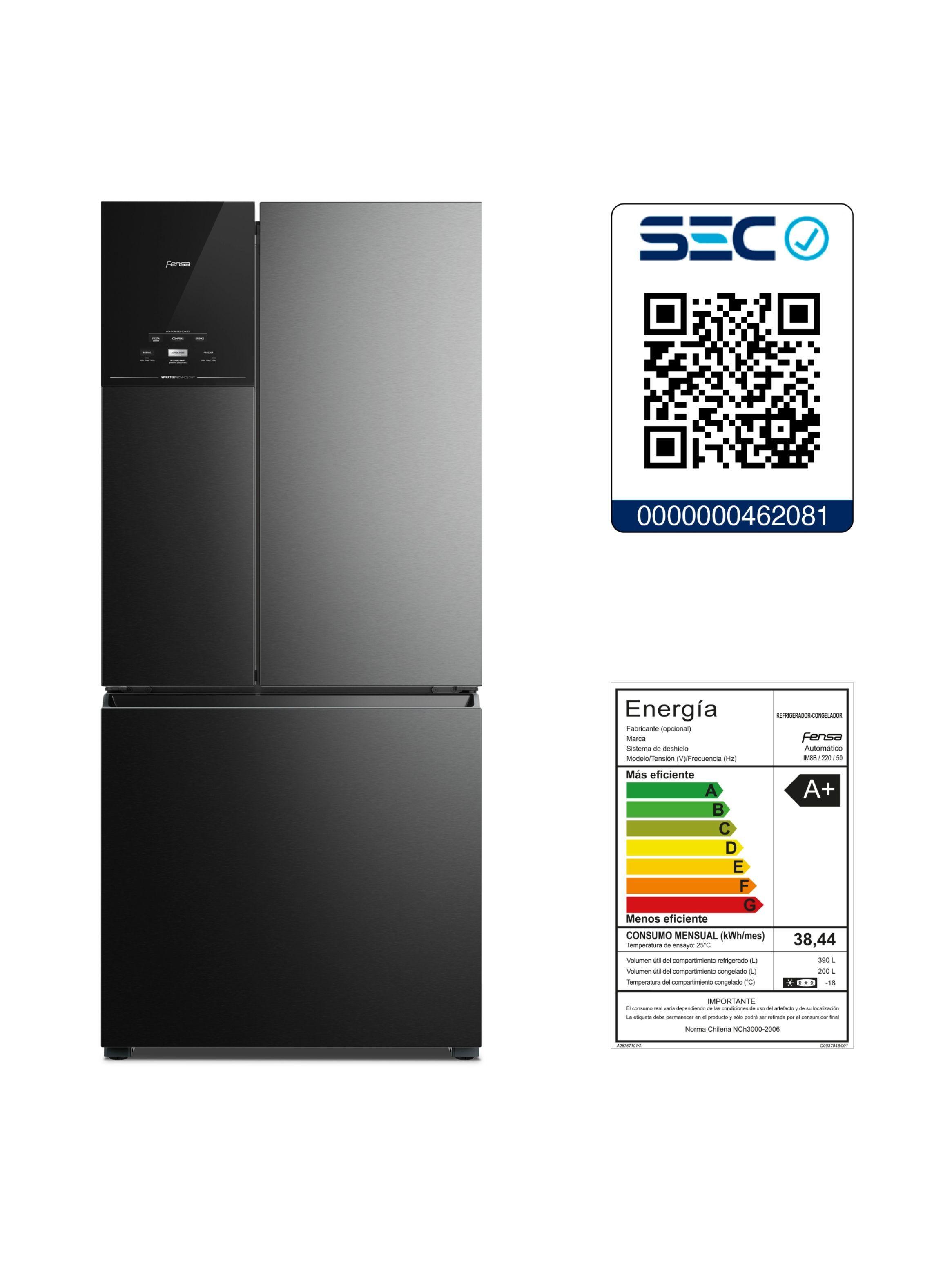 Refrigerador Fensa 590L No Frost 3 Puertas Inverter IM8B-5