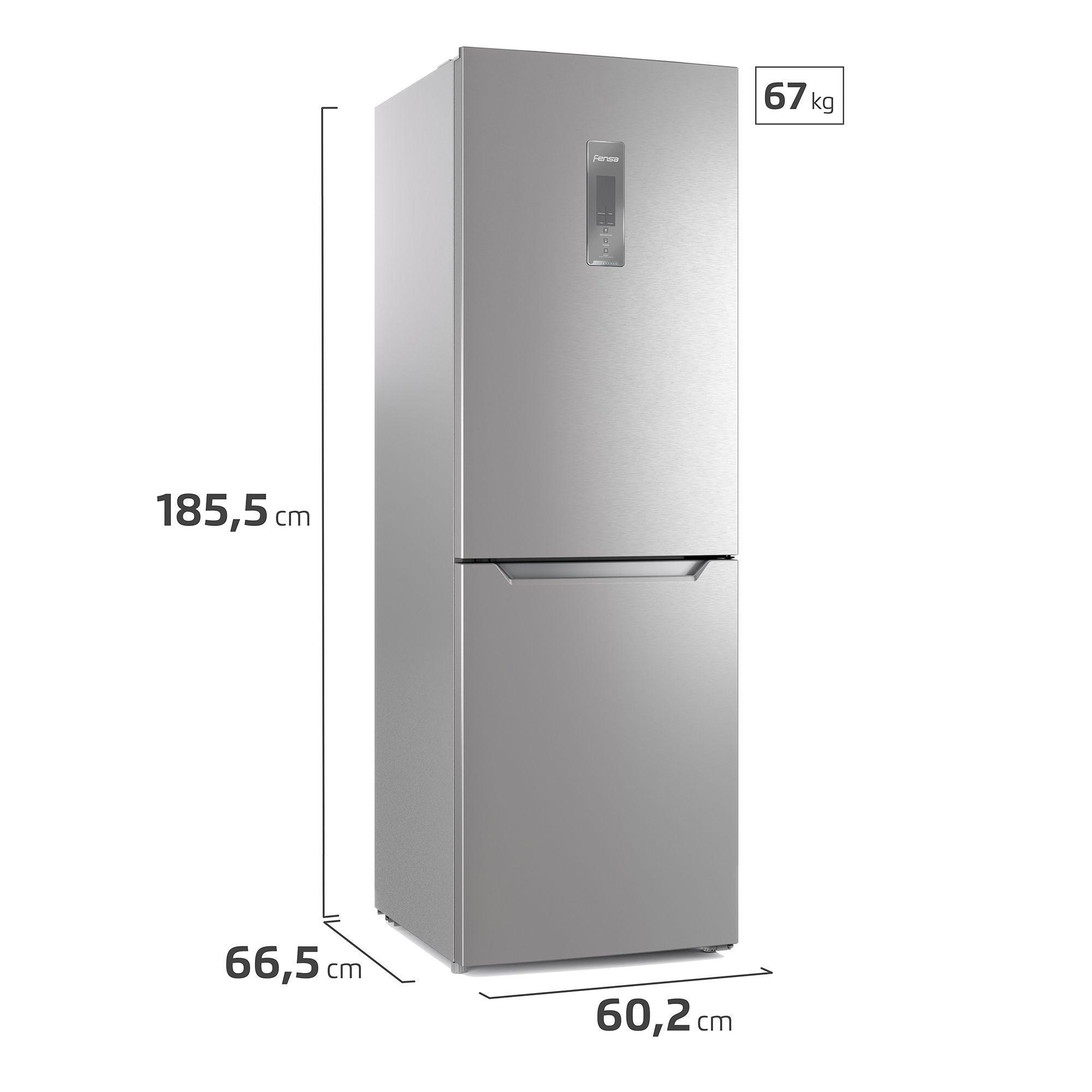 Refrigerador Fensa 322L No Frost Bottom Freezer DB60S Inox-1