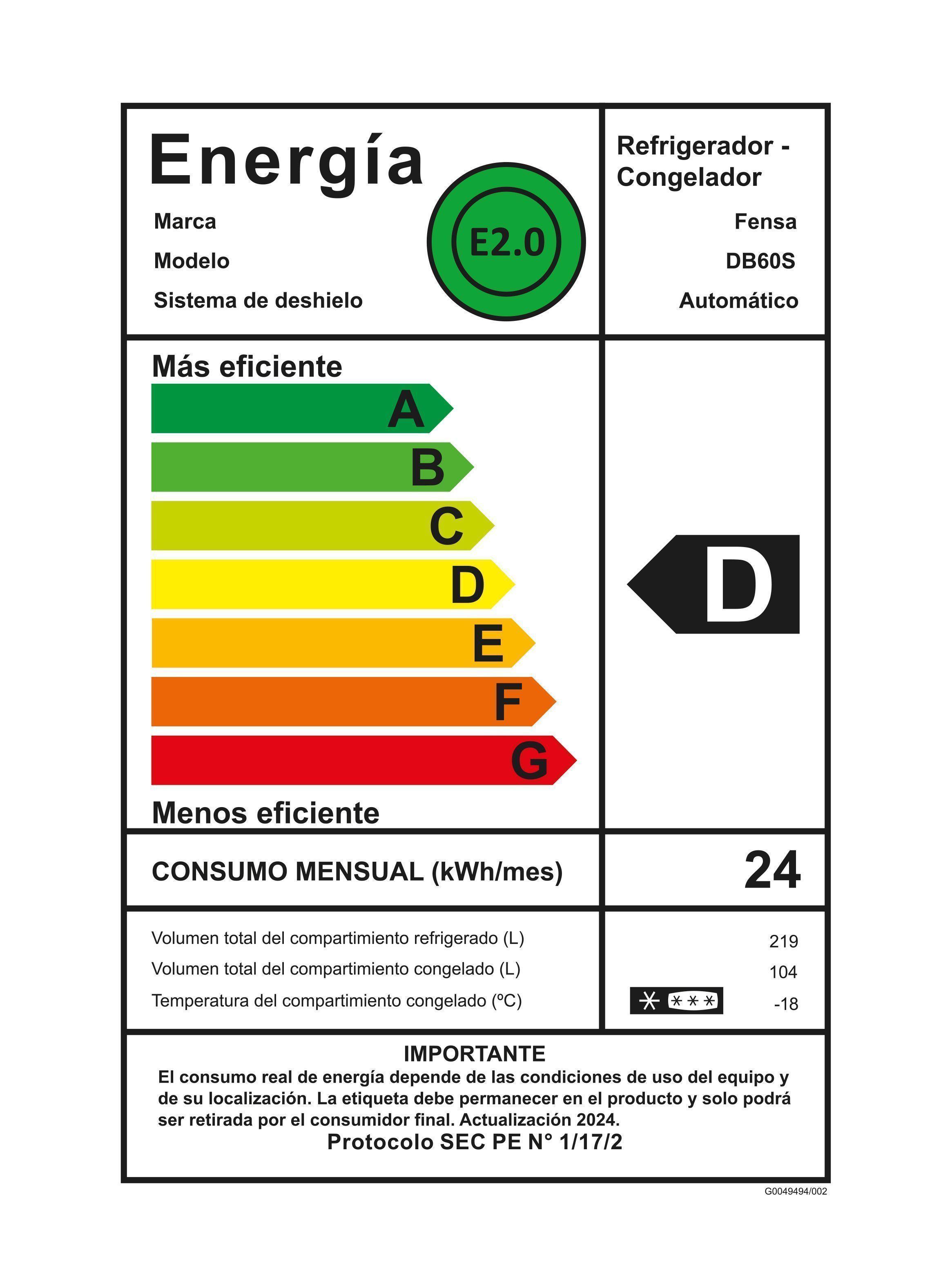 Refrigerador Fensa 323L No Frost Bottom Freezer DB60S Inox-6
