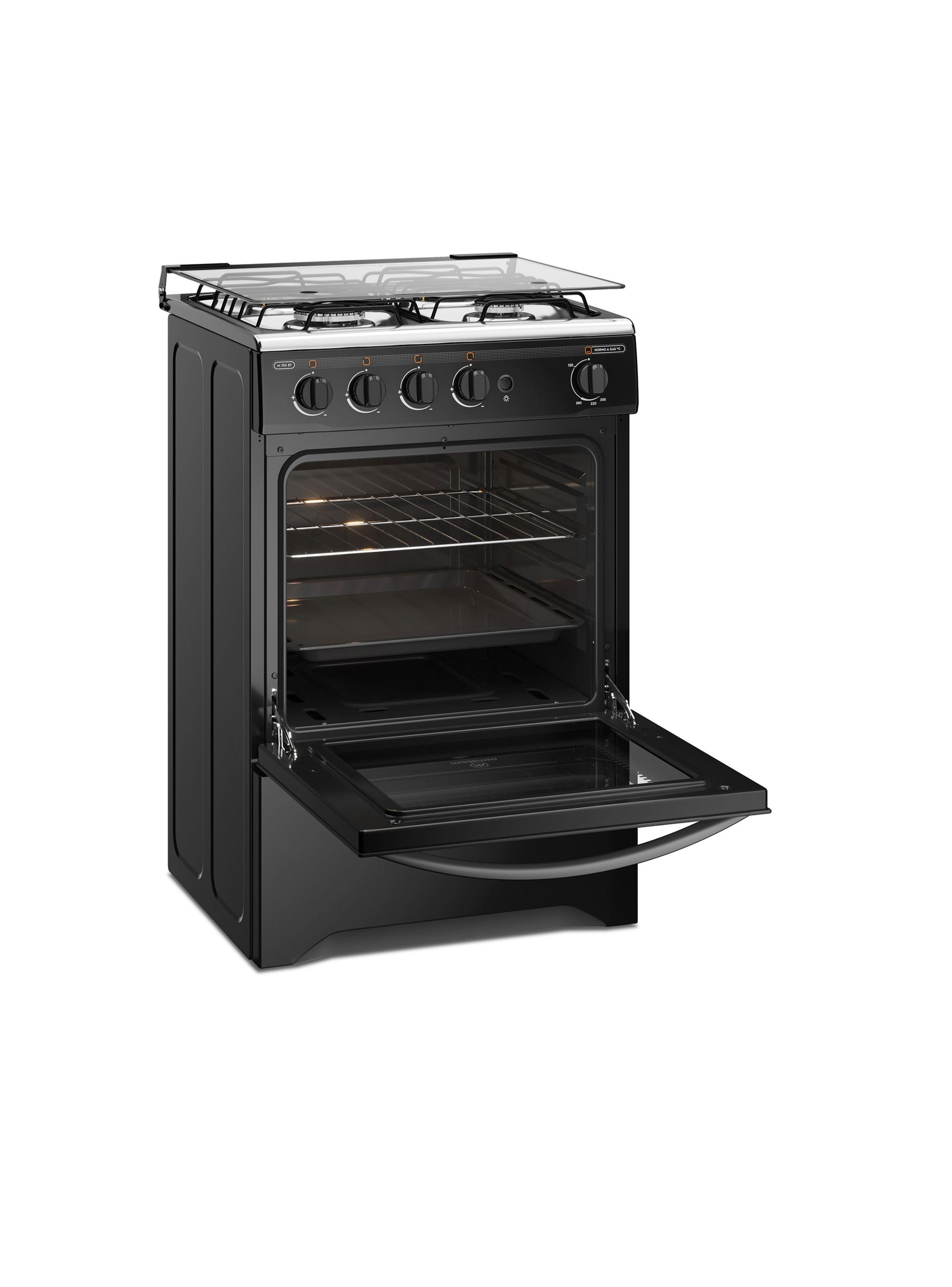 Cocina a Gas 4 Platos Mademsa LimpiaFácil M 755 BT Negra-4