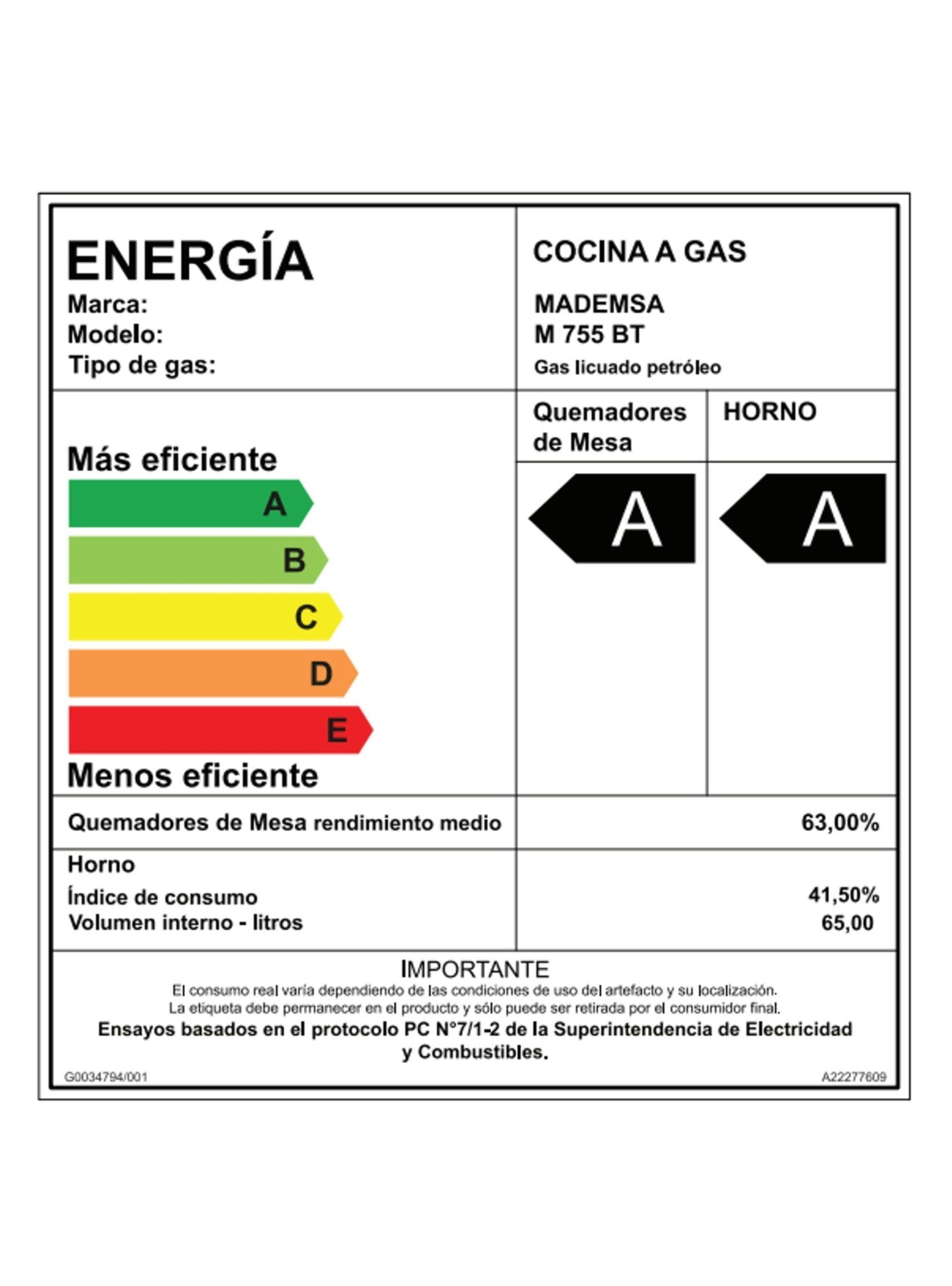 Cocina a Gas 4 Platos Mademsa LimpiaFácil M 755 BT Negra-6