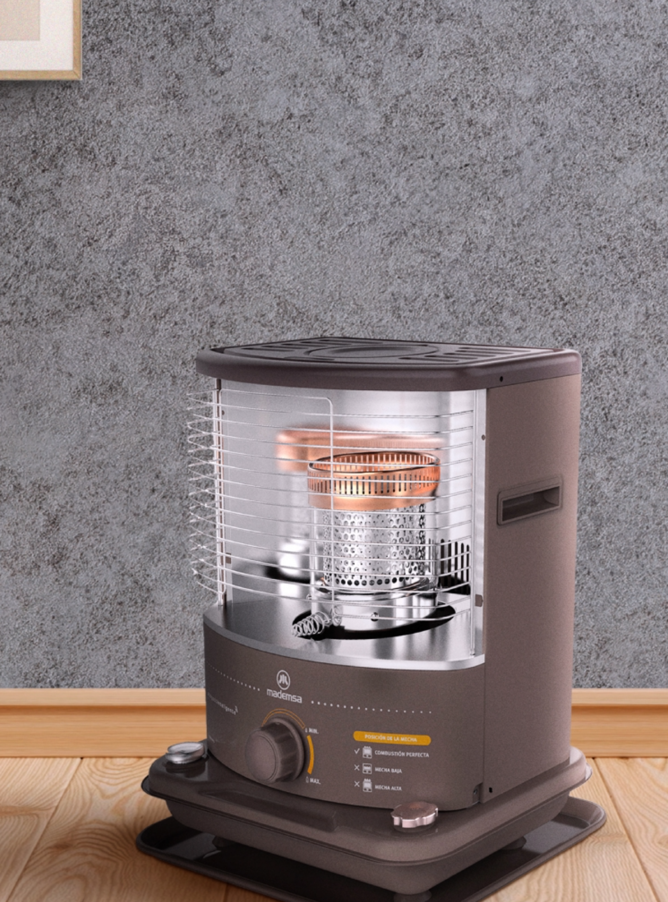 Estufa Parafina Mecha Mademsa 4 Litros 2,7 Kw Foguita Pro-3
